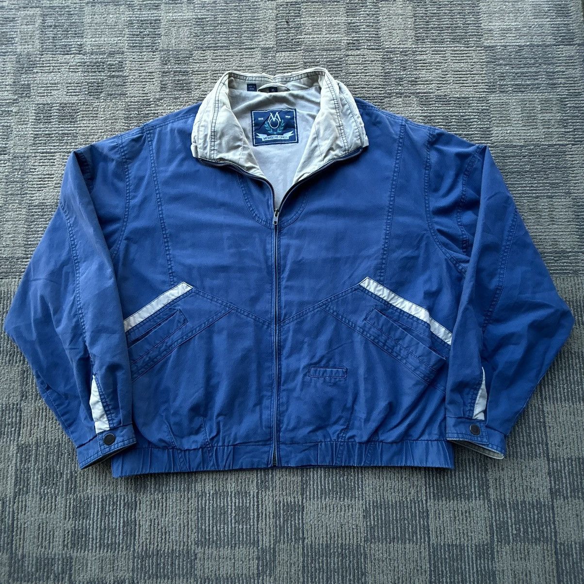 Members Only Members Only Vintage 90’s Navy Blue/ Tan Full Zip Jacket Size US XL / EU 56 / 4 - 1 Thumbnail