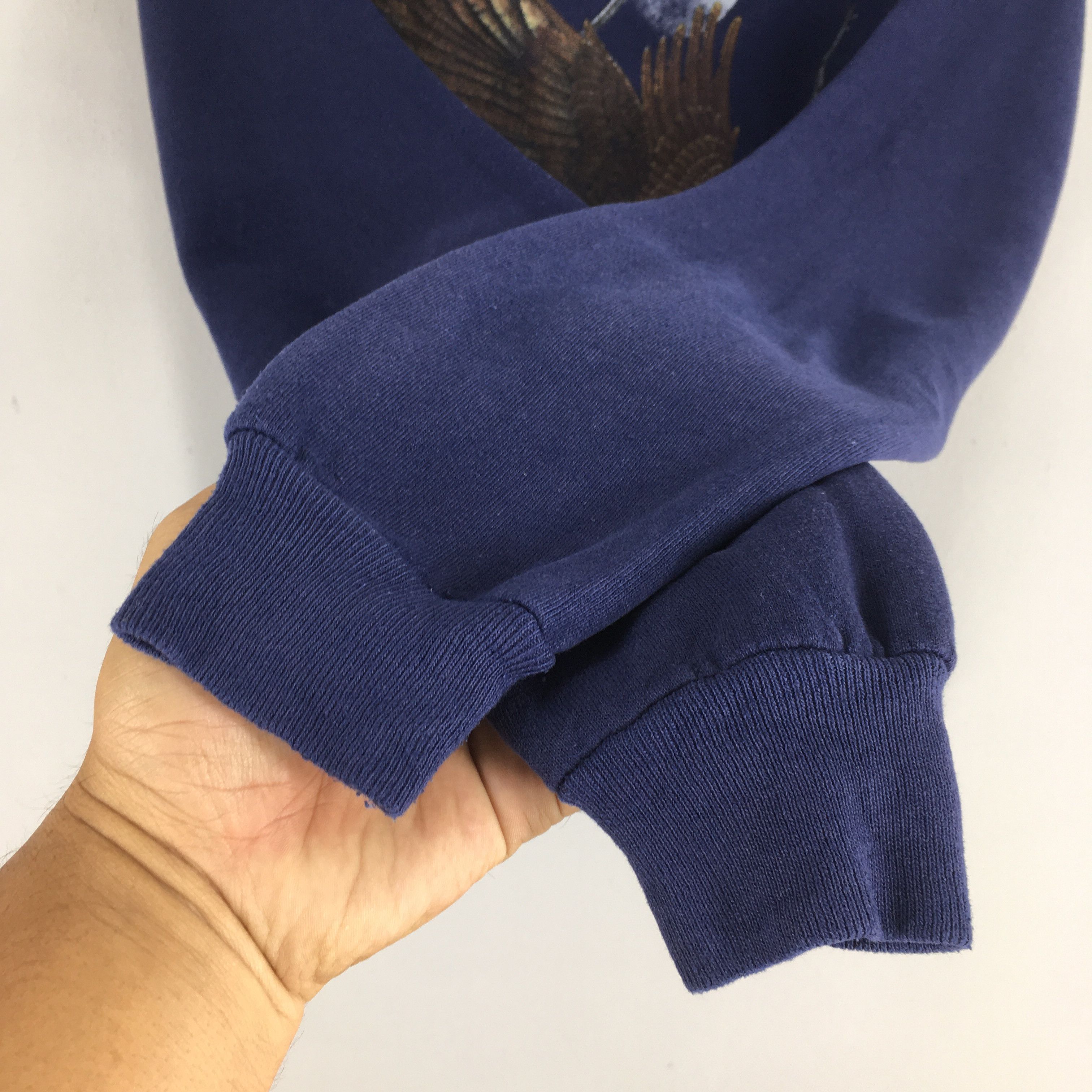 Habitat × Vintage Vintage 90s Alaska Bald Eagles Blue Sweatshirt Large Size US L / EU 52-54 / 3 - 4 Thumbnail