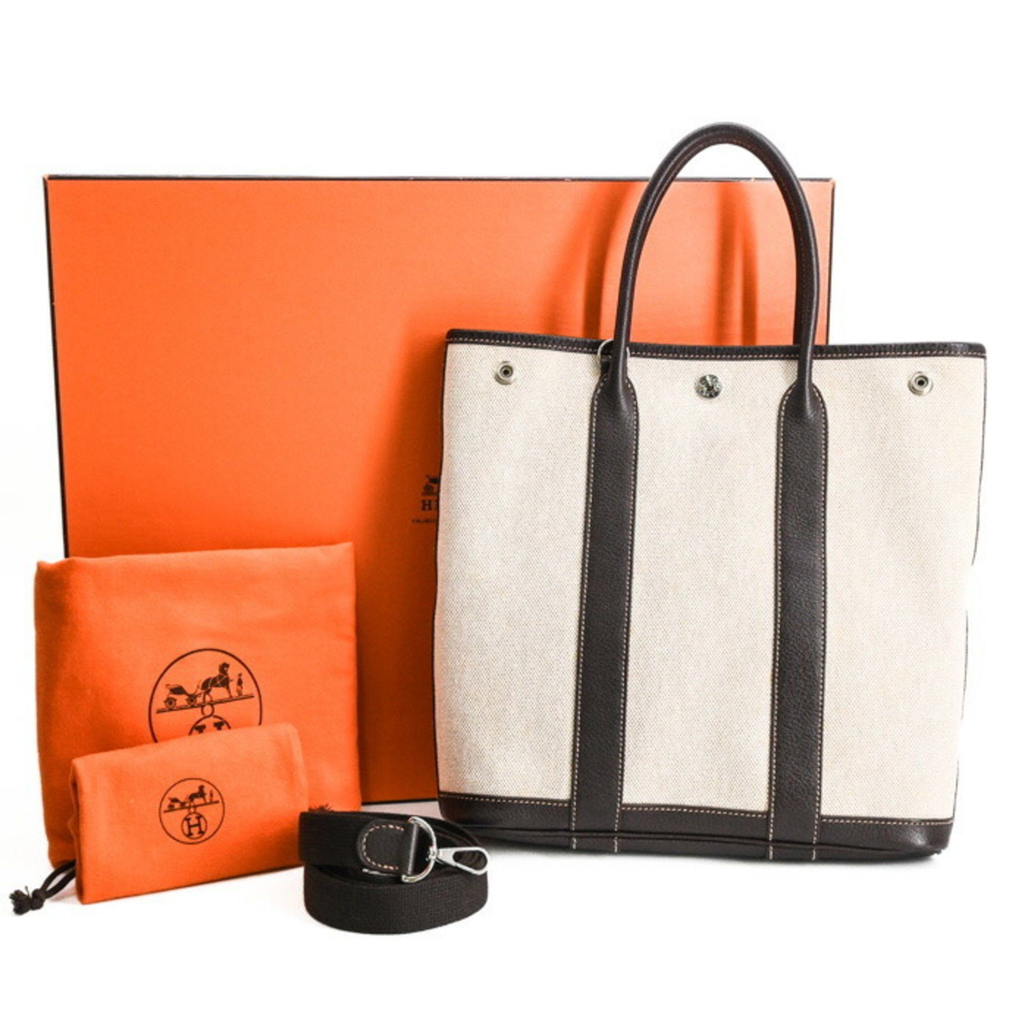 HERMES Garden File PM 2-way handbag, tote bag, shoulder leather