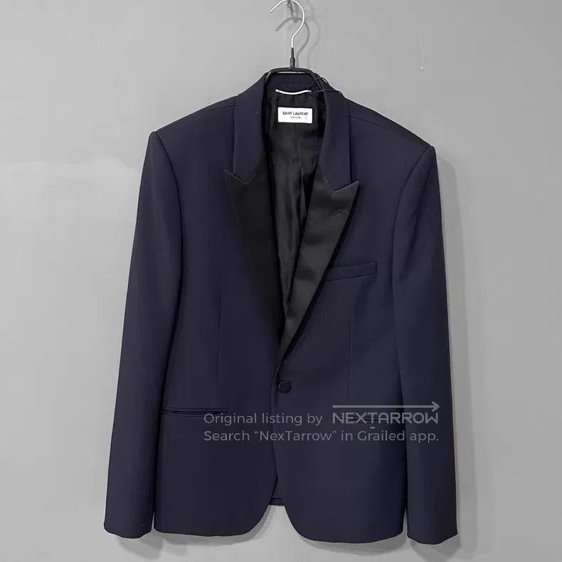 Saint Laurent Paris Saint Laurent Paris Coat, Dark Blue i Size US M / EU 48-50 / 2 - 1 Thumbnail