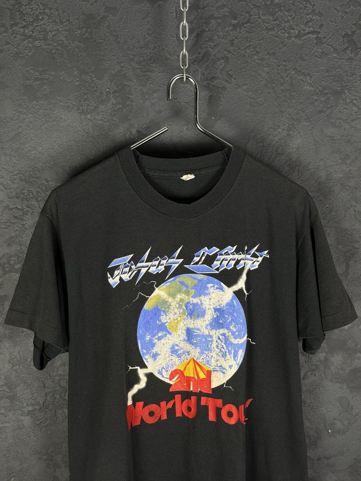 Vintage RARE!! Vintage 80s Jesus Christ 2nd World Tour Black T Shirt Size US M / EU 48-50 / 2 - 2 Thumbnail
