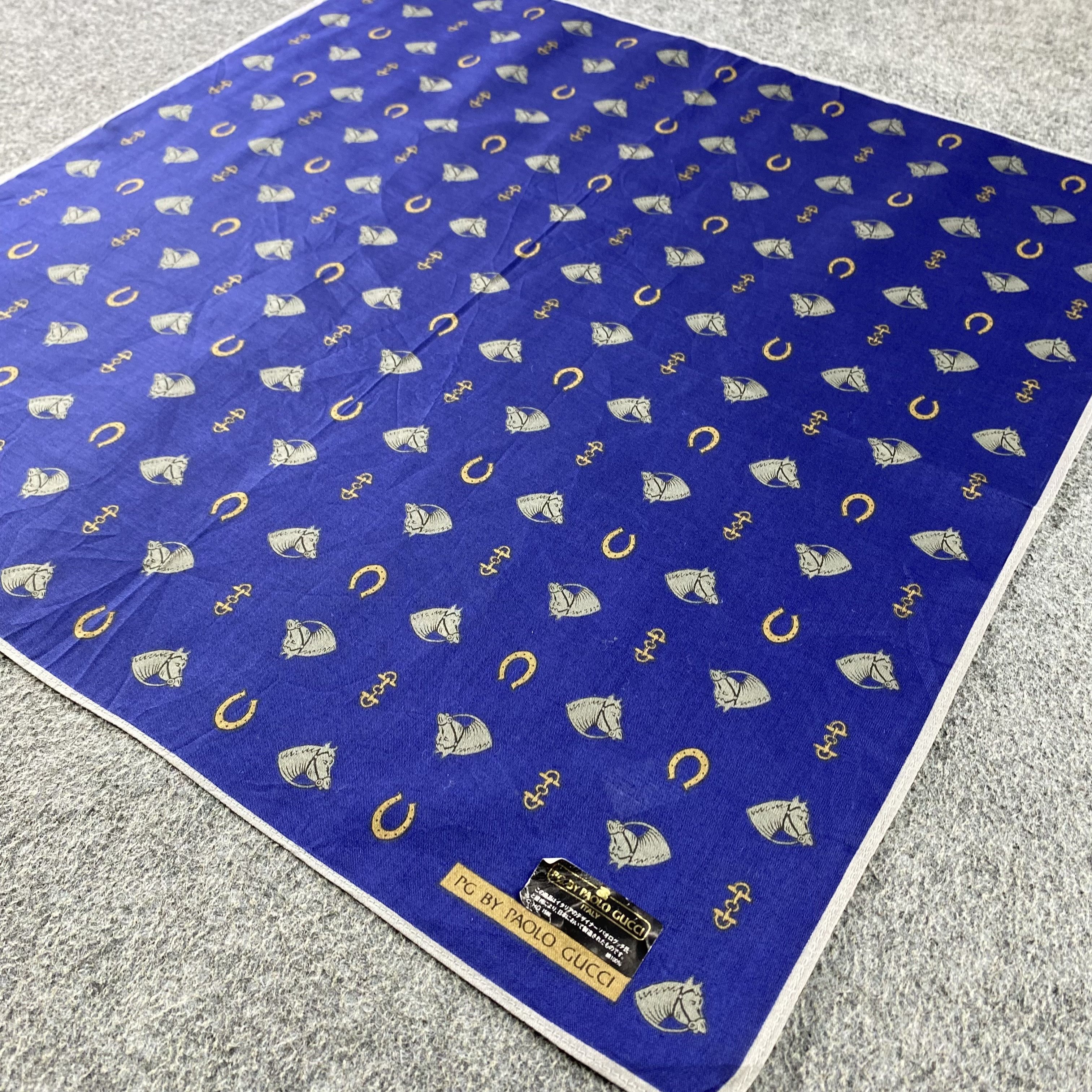 Paolo Gucci × Vintage Paolo Gucci Handkerchief/Neckerchief/Bandana HC795 Size ONE SIZE - 2 Thumbnail