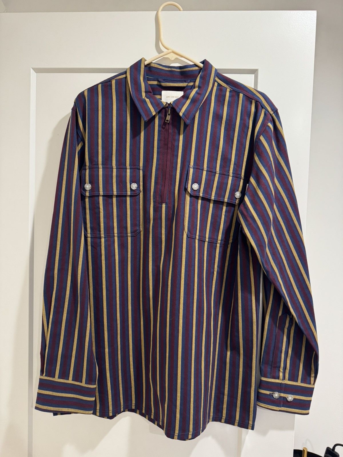 Aime Leon Dore Aime Leon Dore Quarter Zip Collared Shirt Size US L / EU 52-54 / 3 - 1 Thumbnail