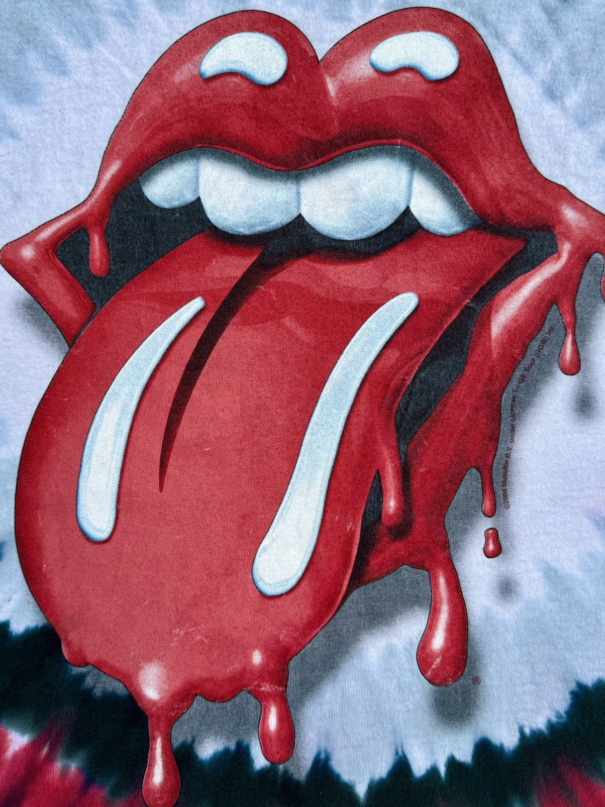 Band Tees × Liquid Blue × Vintage 2004 Liquid Blue Rolling Stones Tie Die Vintage Band T-Shirt Size US XL / EU 56 / 4 - 3 Thumbnail