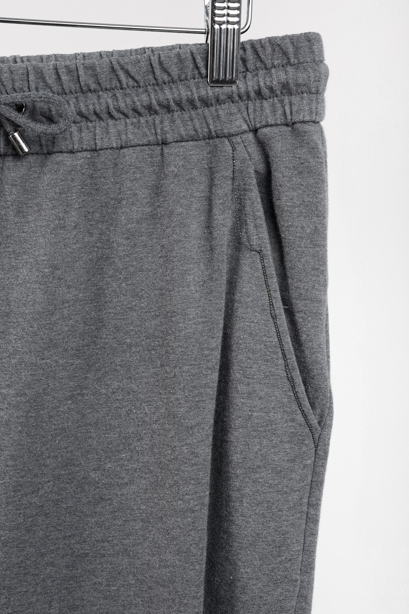 Brunello Cucinelli Brunello Cucinelli SS20 Cotton Jersey Monili-Bead Sweatpants Size 31" - 4 Thumbnail