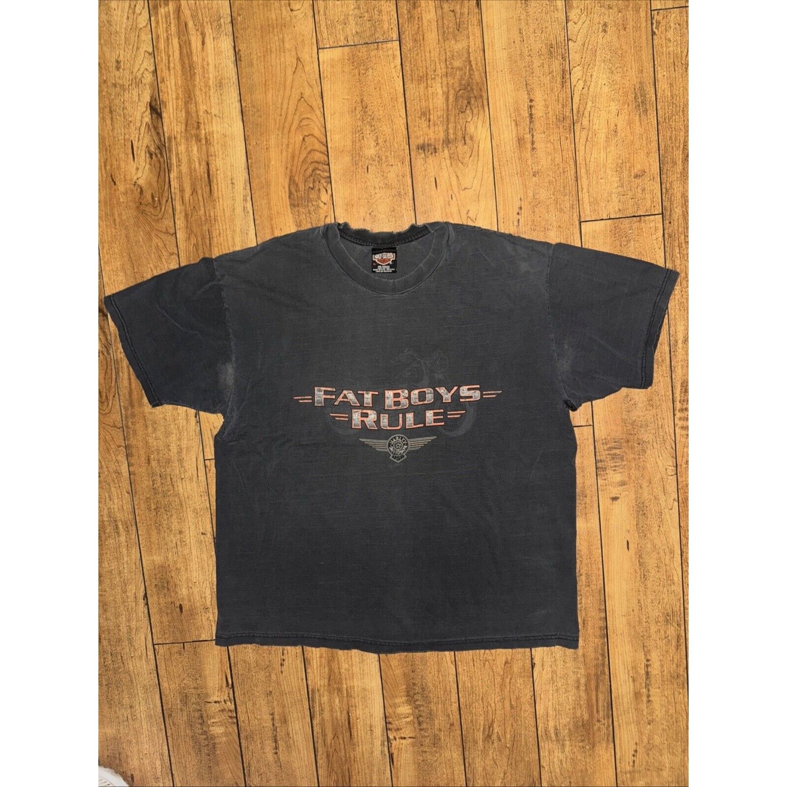 Harley Davidson × Vintage Harley Davidson T-Shirt Made In USA XL Black 22x26.5 Size US XL / EU 56 / 4 - 1 Thumbnail