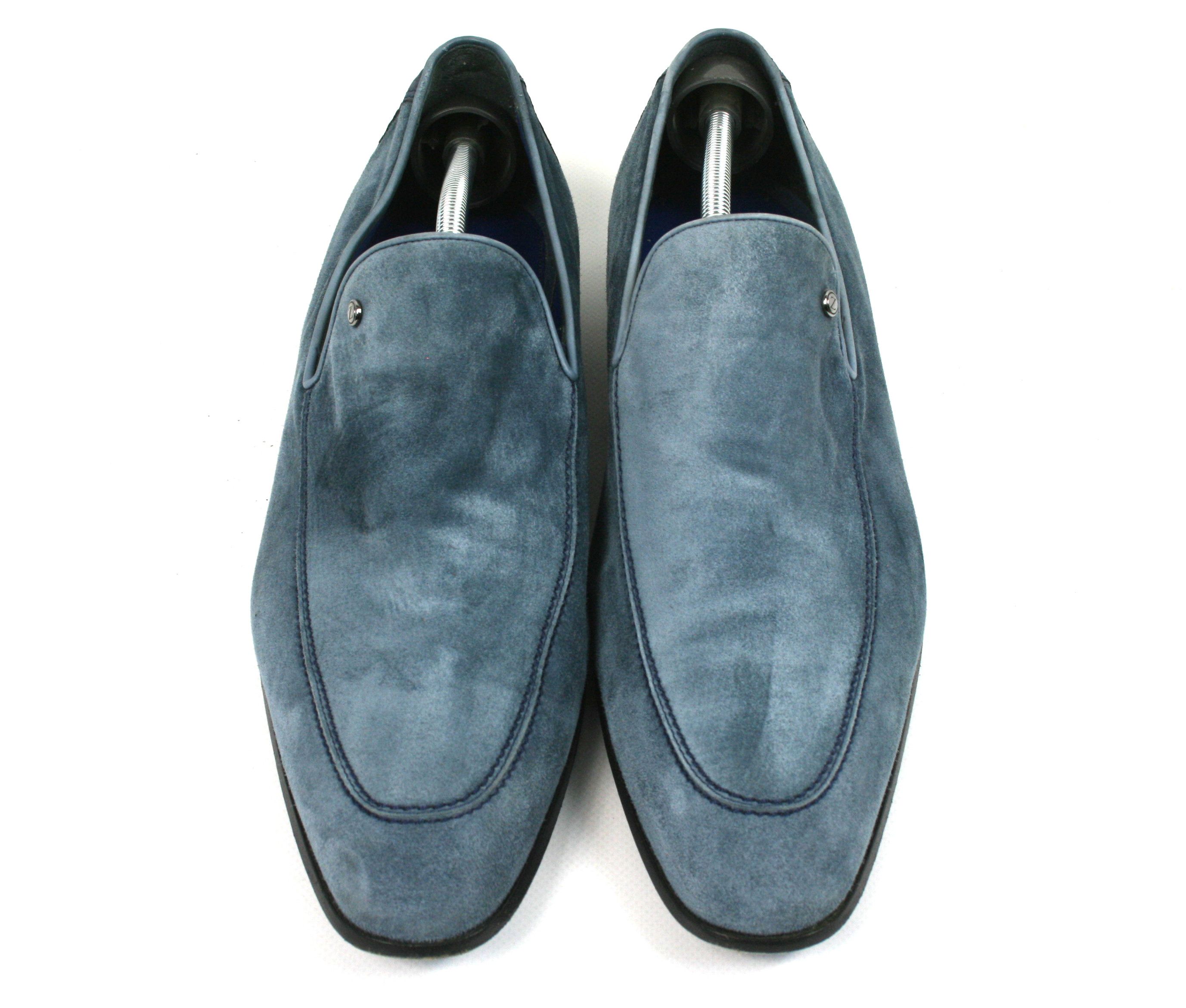 Zilli Suede Ostrich Leather Loafers Size US 11 / EU 44 - 5 Thumbnail