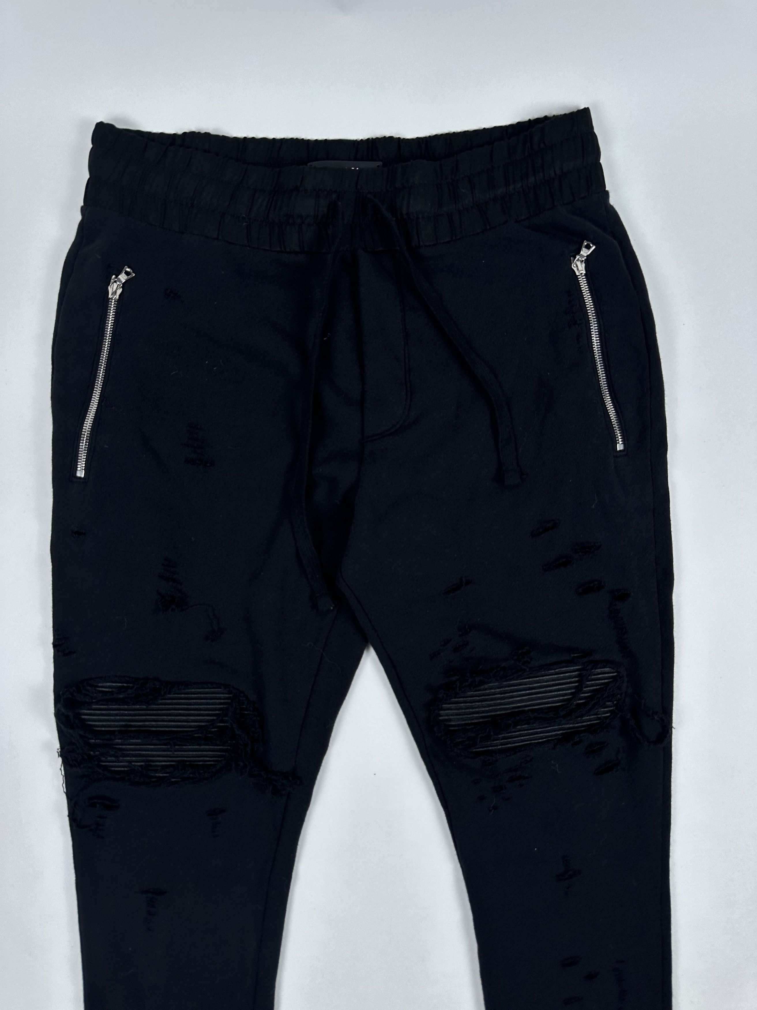 Amiri Amiri Sweatpants With Leather NWT Size US 34 / EU 50 - 5 Thumbnail