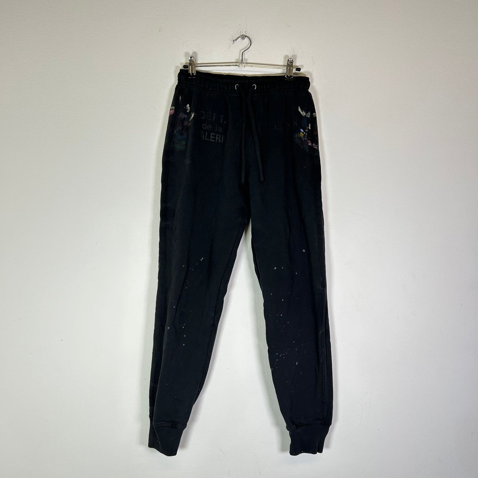 Gallery Dept. × Lanvin Gallery Dept x Lanvin Black Paint Splatter Sweatpants Size 26" / US 2 / IT 38 - 1 Thumbnail