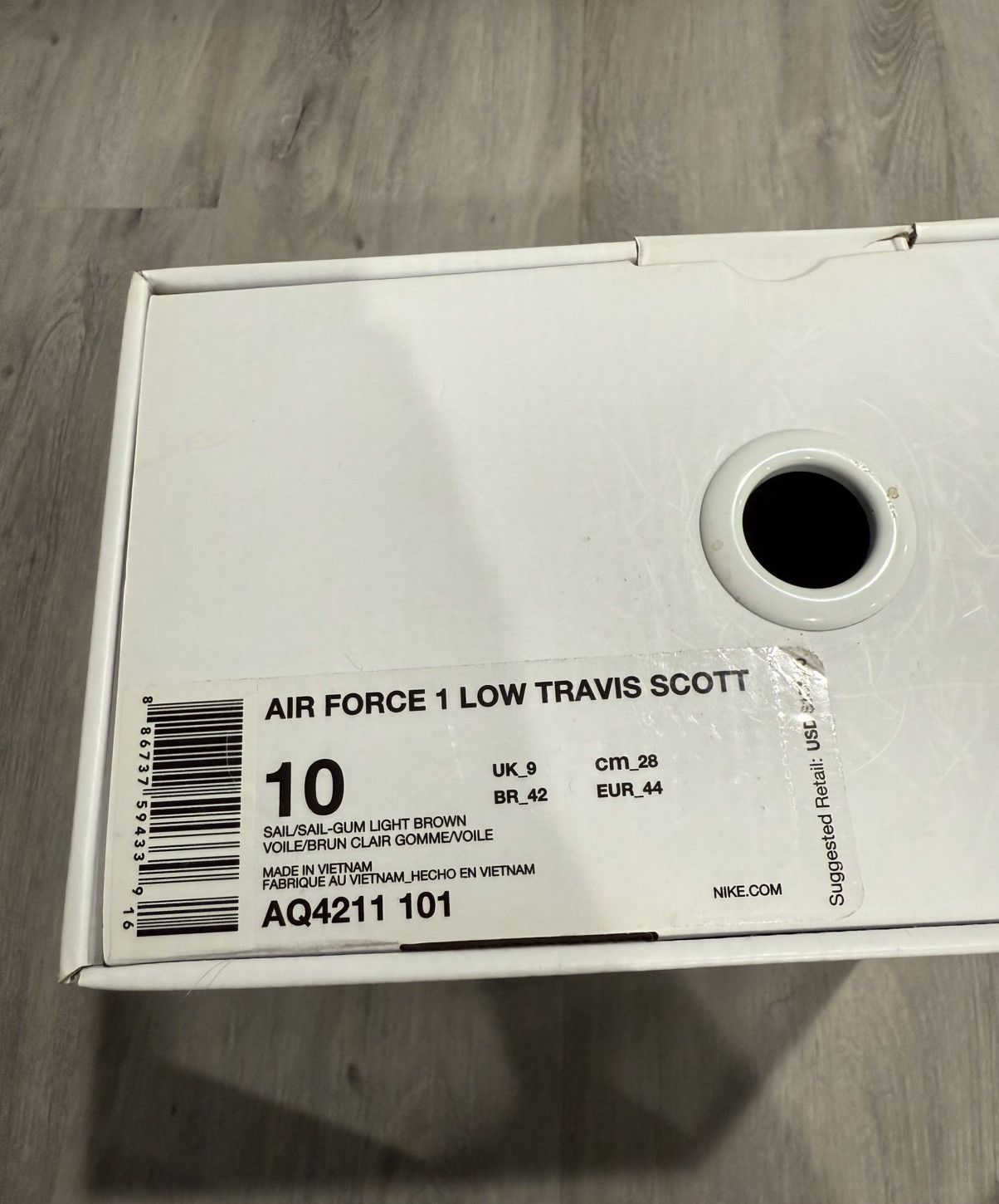 Nike × Travis Scott Air Force 1 Low Sail Size US 10 / EU 43 - 8 Thumbnail