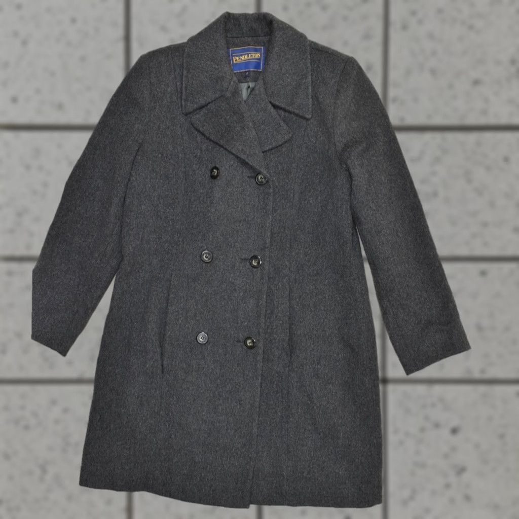Pendleton Pendleton Women’s Gray Wool Double Breasted Peacoat Regular Size 10 Solid Coat, Wool, Gray, Pendleton, Pea Coat, Coat, Regular, Women, 10 Size L / US 10 / IT 46 - 1 Thumbnail