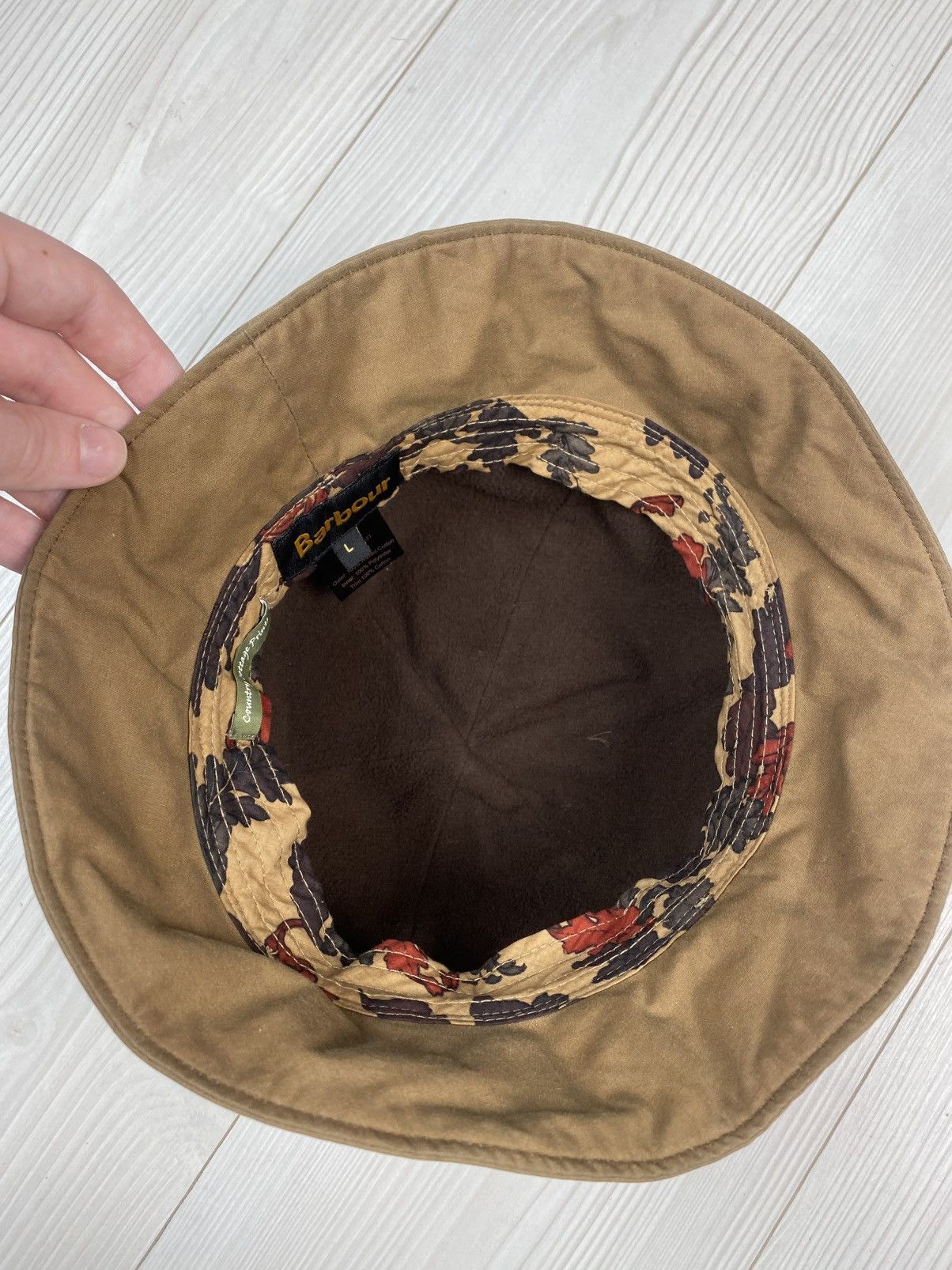 Barbour × Vintage Barbour waxed Panama hat country cottage prints Size ONE SIZE - 4 Thumbnail