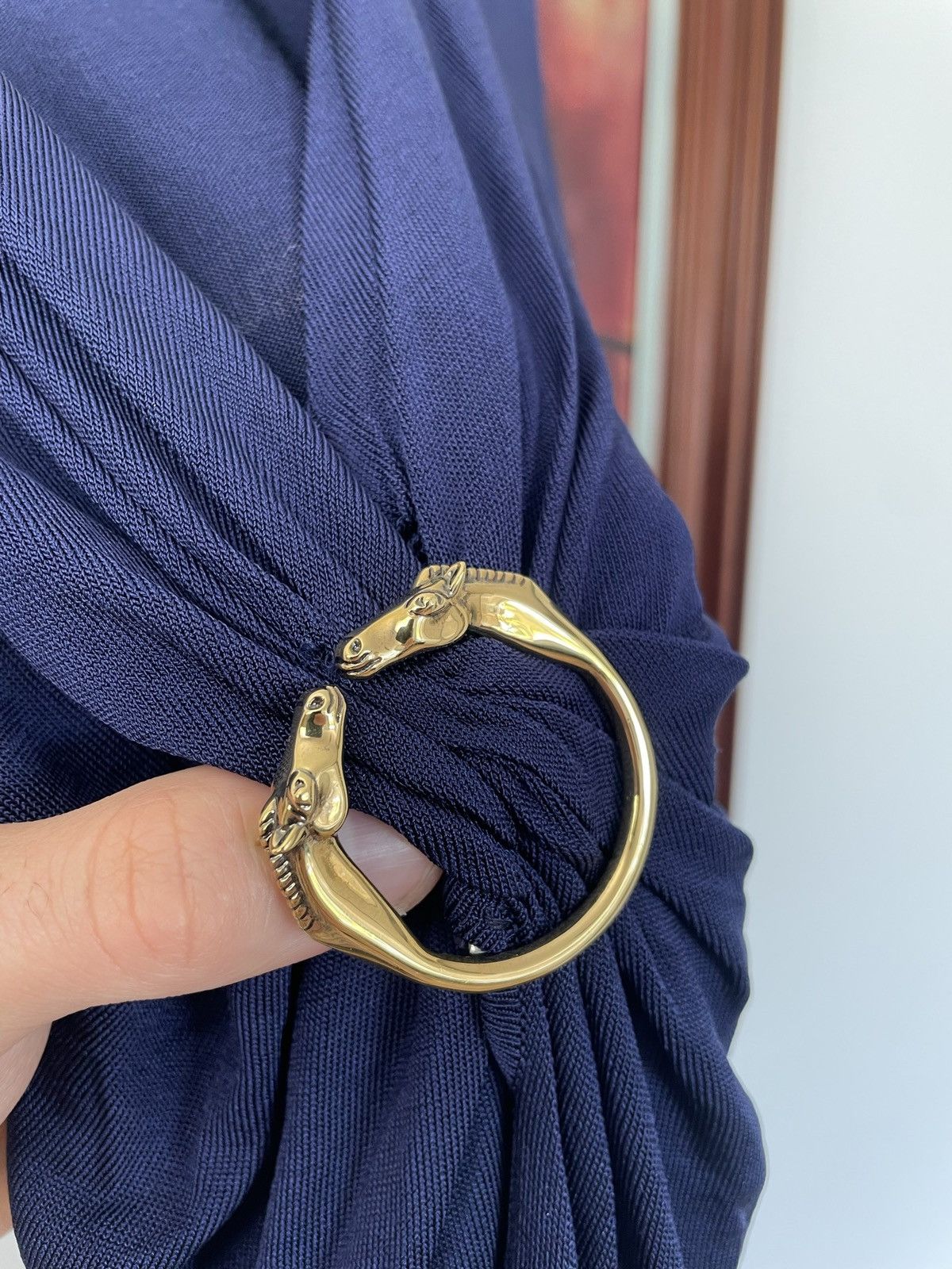 Gucci Gucci Maxi Dress Classy Navy Blue Gold Designer Women Size S / US 4 / IT 40 - 4 Thumbnail