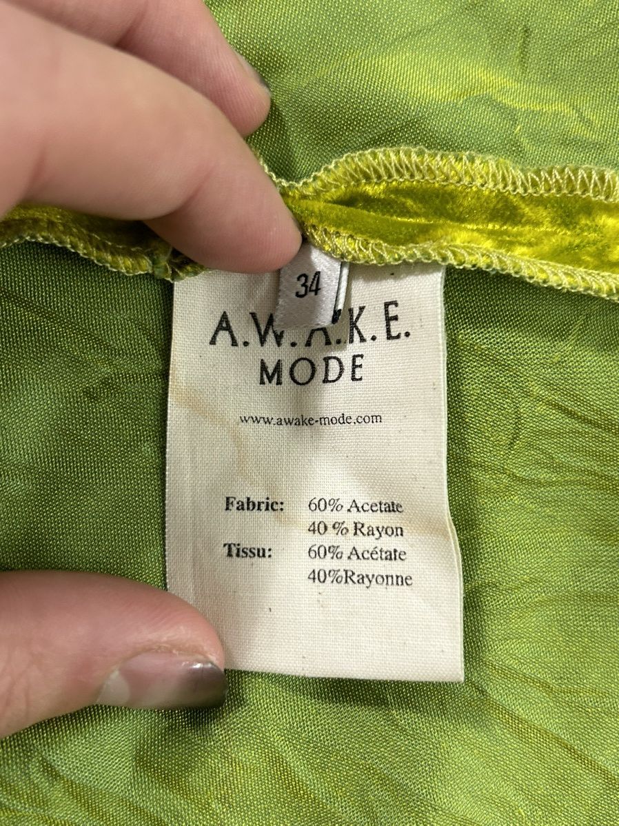 A.W.A.K.E. MODE AW23 Runway crushed velvet drape dress Size S / US 4 / IT 40 - 6 Thumbnail