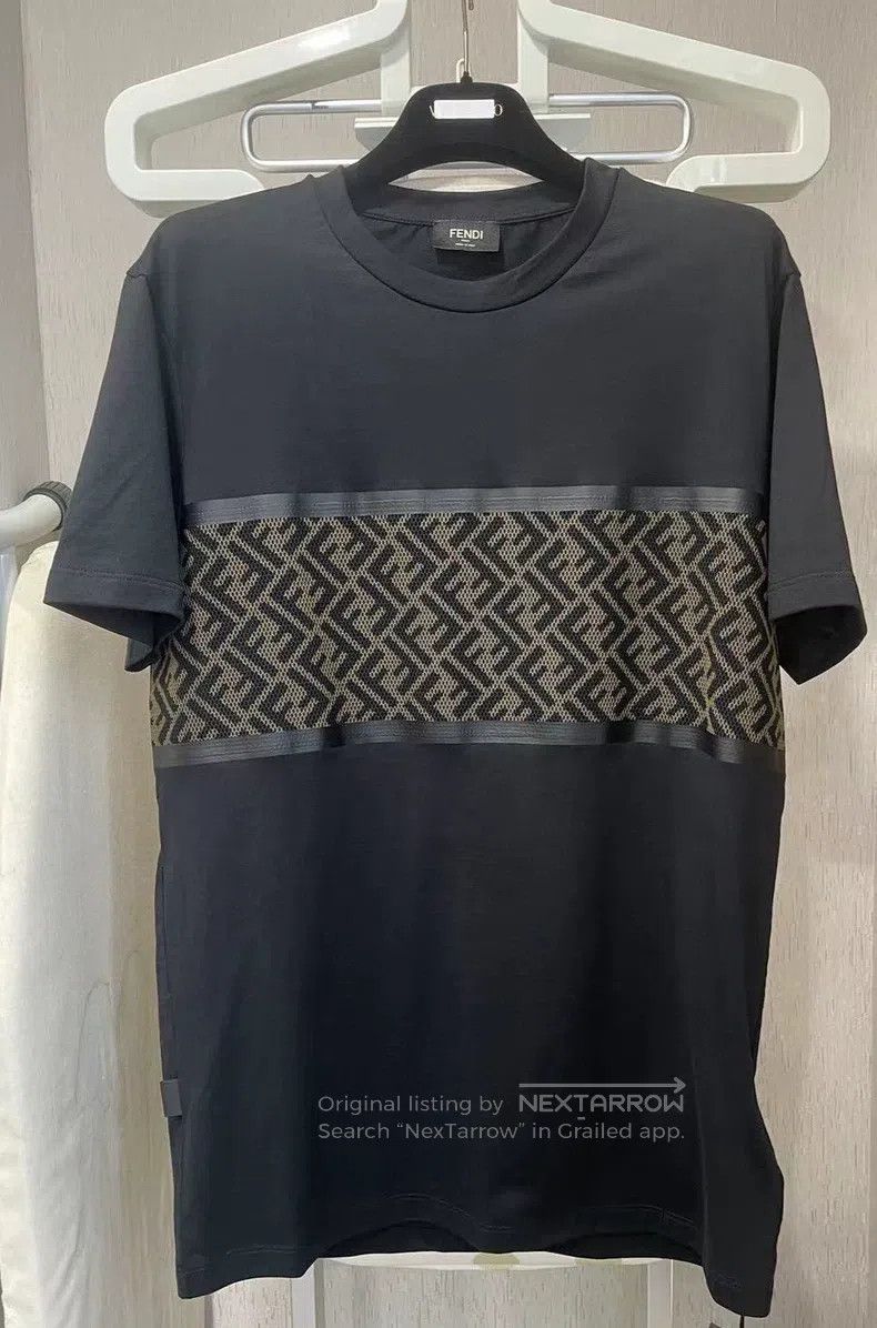 Fendi Fendi Men's Black Short Sleeve T-Shirt Size US L / EU 52-54 / 3 - 1 Thumbnail