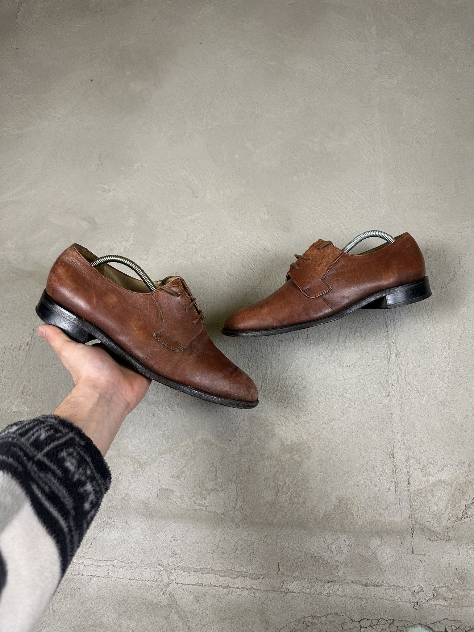 Barker Oxford Leather Loafers Shoes Luxury in Brown, Men's (Size 9)