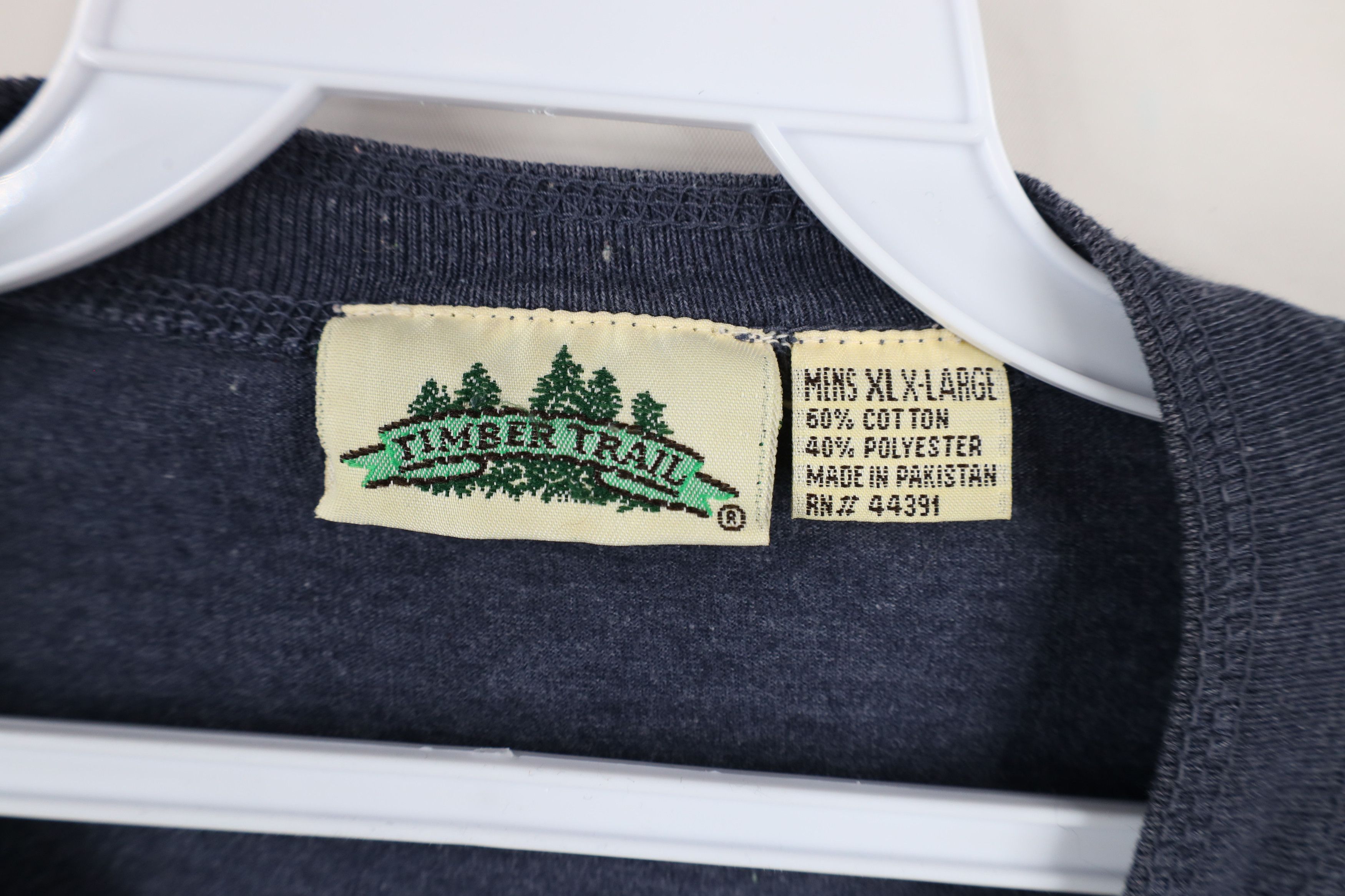 Vintage Vintage 90s Streetwear Knit Long Sleeve Henley T-Shirt Blue Size US XL / EU 56 / 4 - 6 Thumbnail
