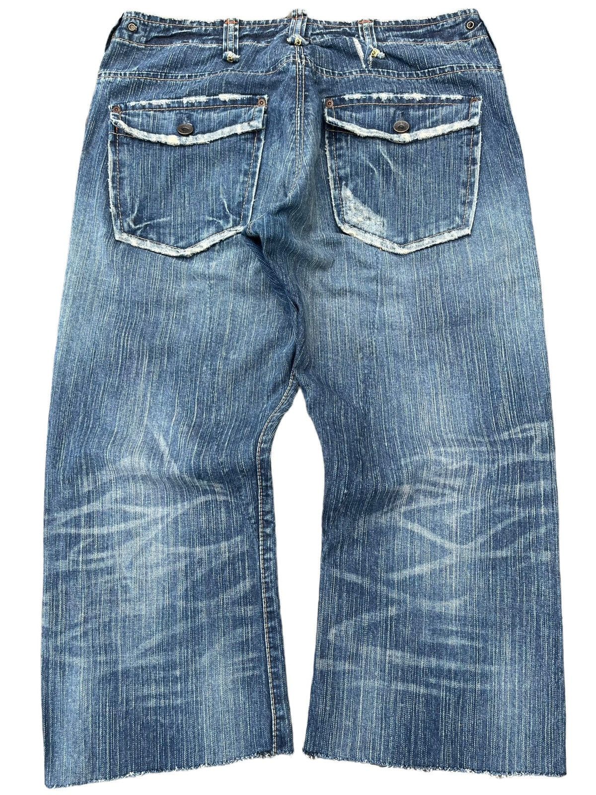 Japanese Brand Vintage Japanese Brand Bush Pant Pocket Blue Washed Jorts Size US 34 / EU 50 - 2 Thumbnail