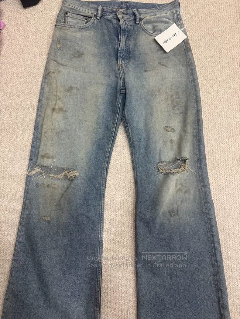 Acne Studios Acne Studios Mud Dyed Ripped Denim Jeans Size US 31 - 1 Thumbnail