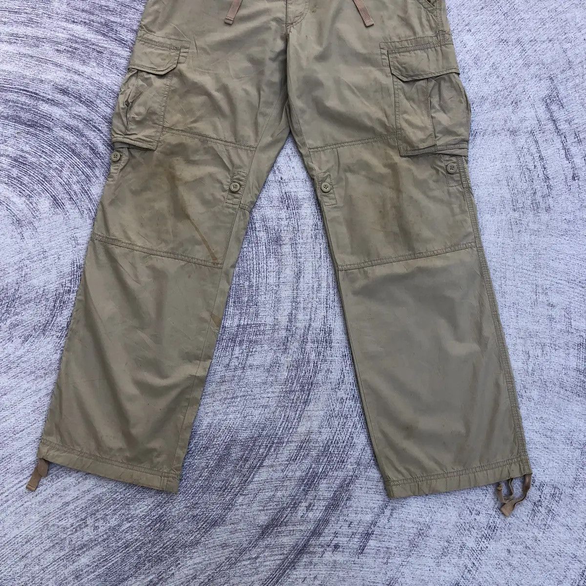 Japanese Brand Faded Cargo Pants Multipocket Tactical Utility W38xL42.5 Size US 33 - 3 Thumbnail