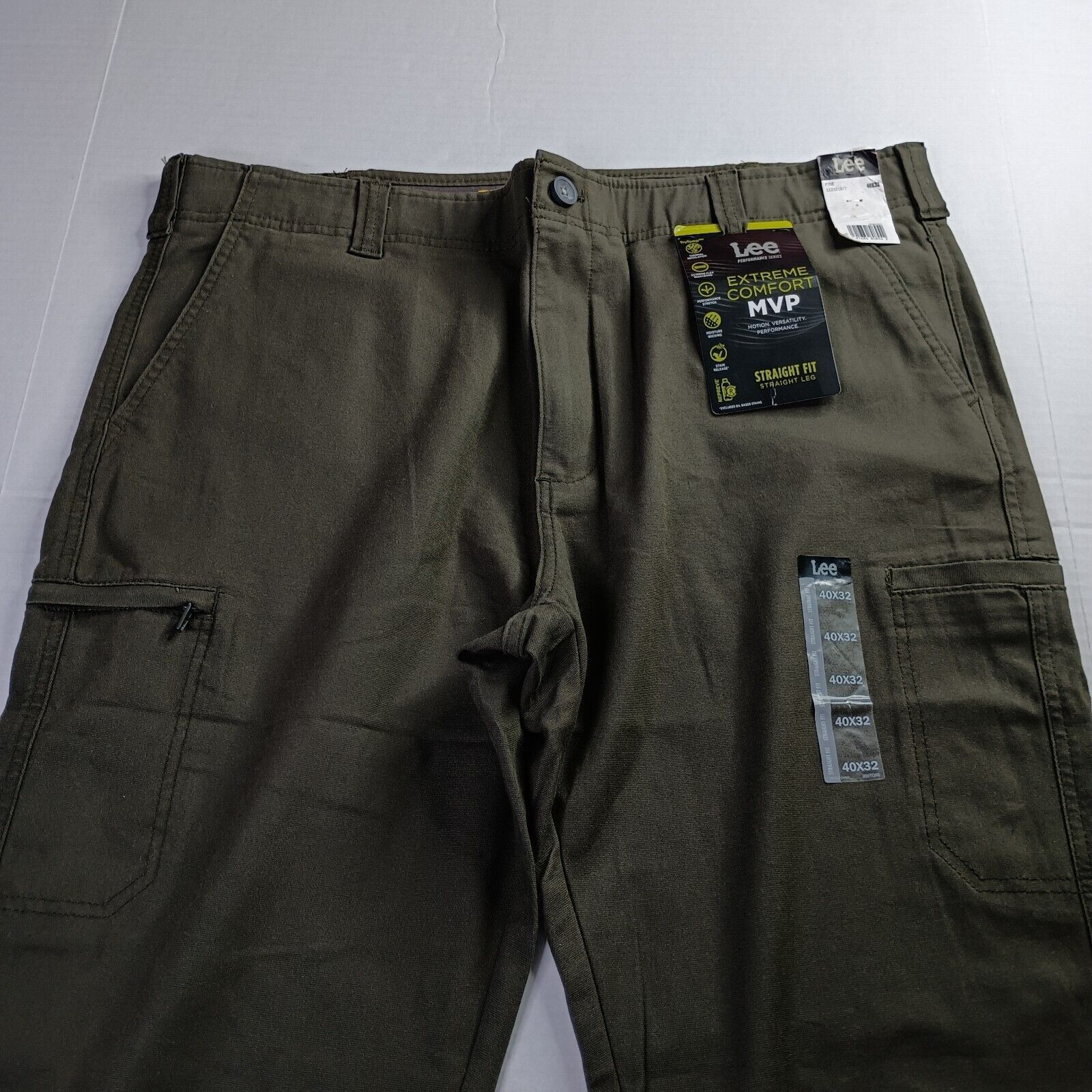 Lee Lee Extreme Comfort Cargo Pants Mens 40x32 Pine Straight Fit Size US 40 / EU 56 - 4 Thumbnail