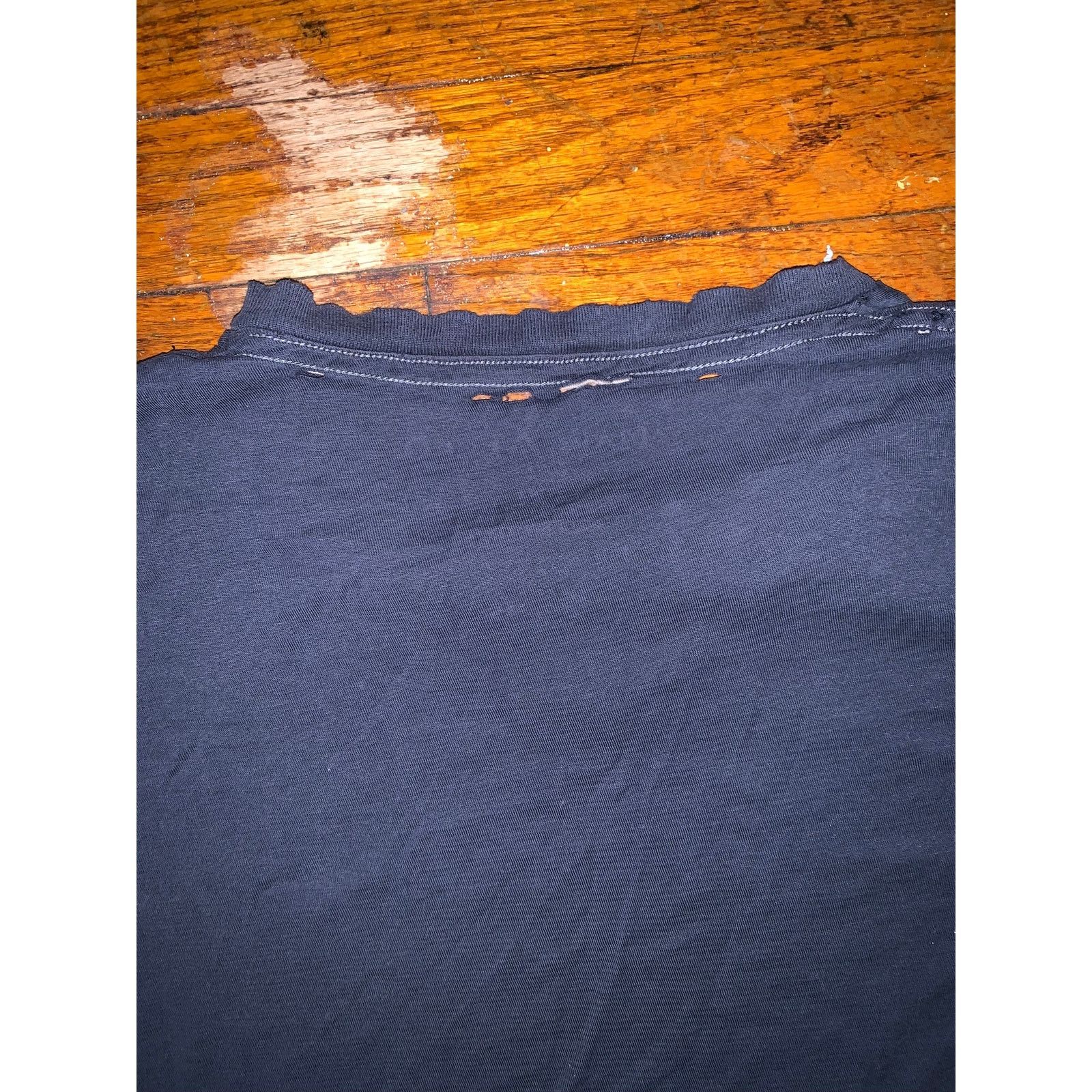 Marc Ecko × Vintage Marc Ecko Cut Sew T Shirt XL Navy Distressed Y2K V Neck Size US XL / EU 56 / 4 - 11 Thumbnail