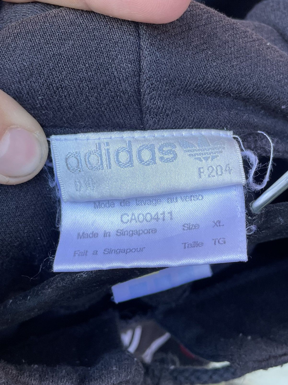 Adidas Vintage Adidas 3 Stripe Hoodie Men’s XL Black Embroidered Size US XL / EU 56 / 4 - 2 Thumbnail