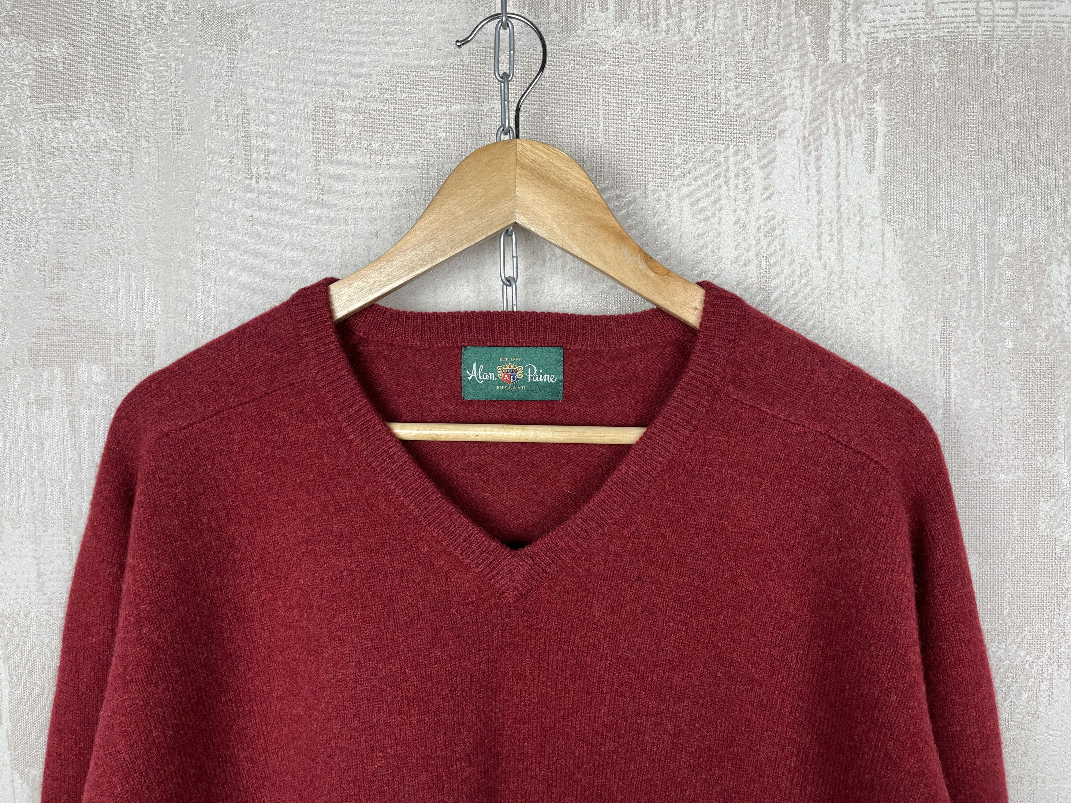 Alan Paine Alan Paine V-Neck Wool Sweater Size UK 50" 127 cm EU 58 Size US XL / EU 56 / 4 - 3 Thumbnail