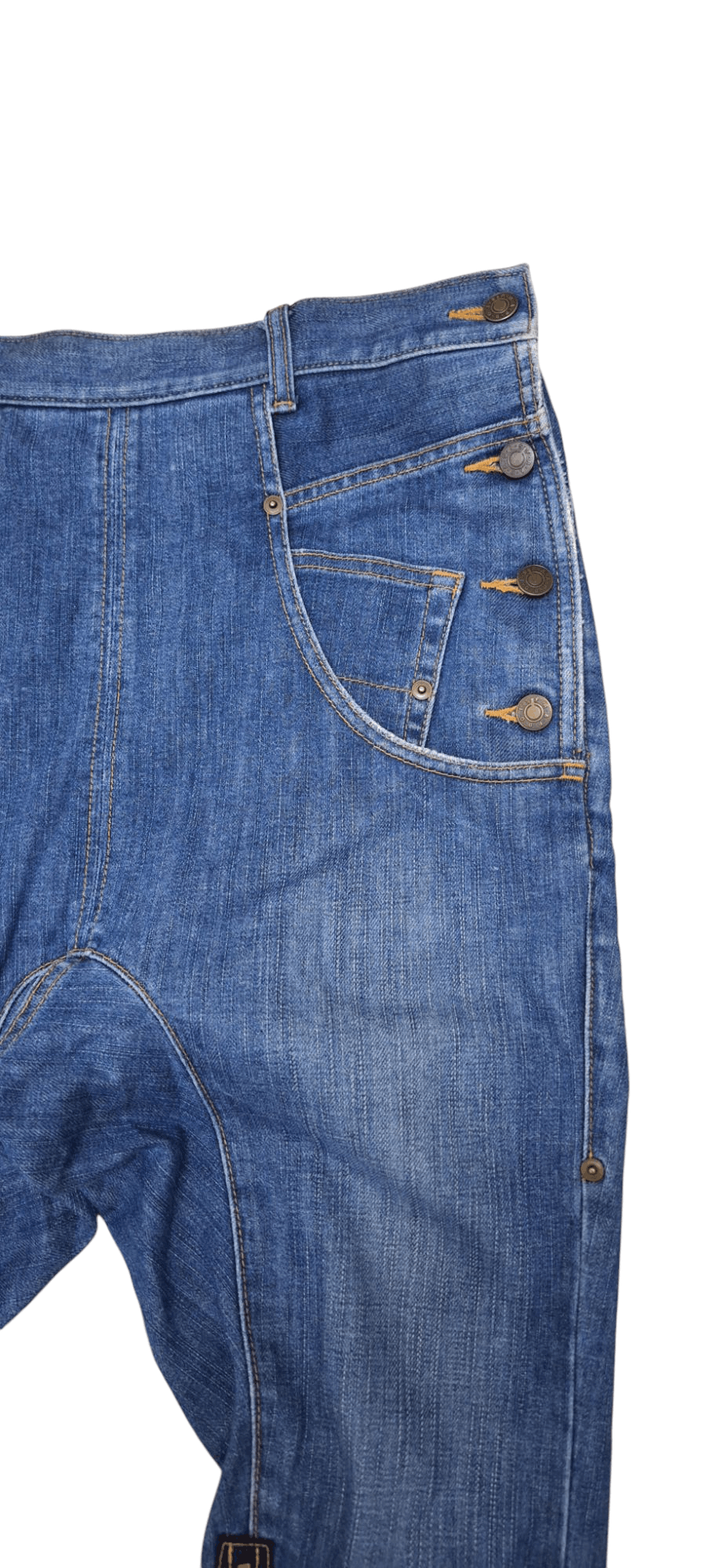 Final Home × Frapbois Rare Frapbois High Rise Leg Zipper Denim Size US 32 / EU 48 - 3 Thumbnail