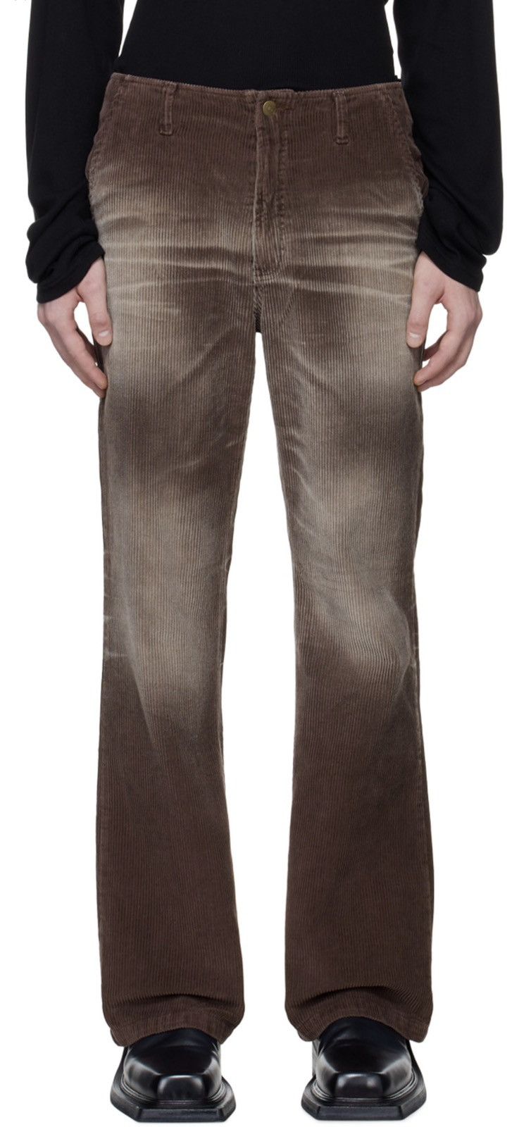 OPEN YY Brown Trousers Size US 29 - 1 Thumbnail