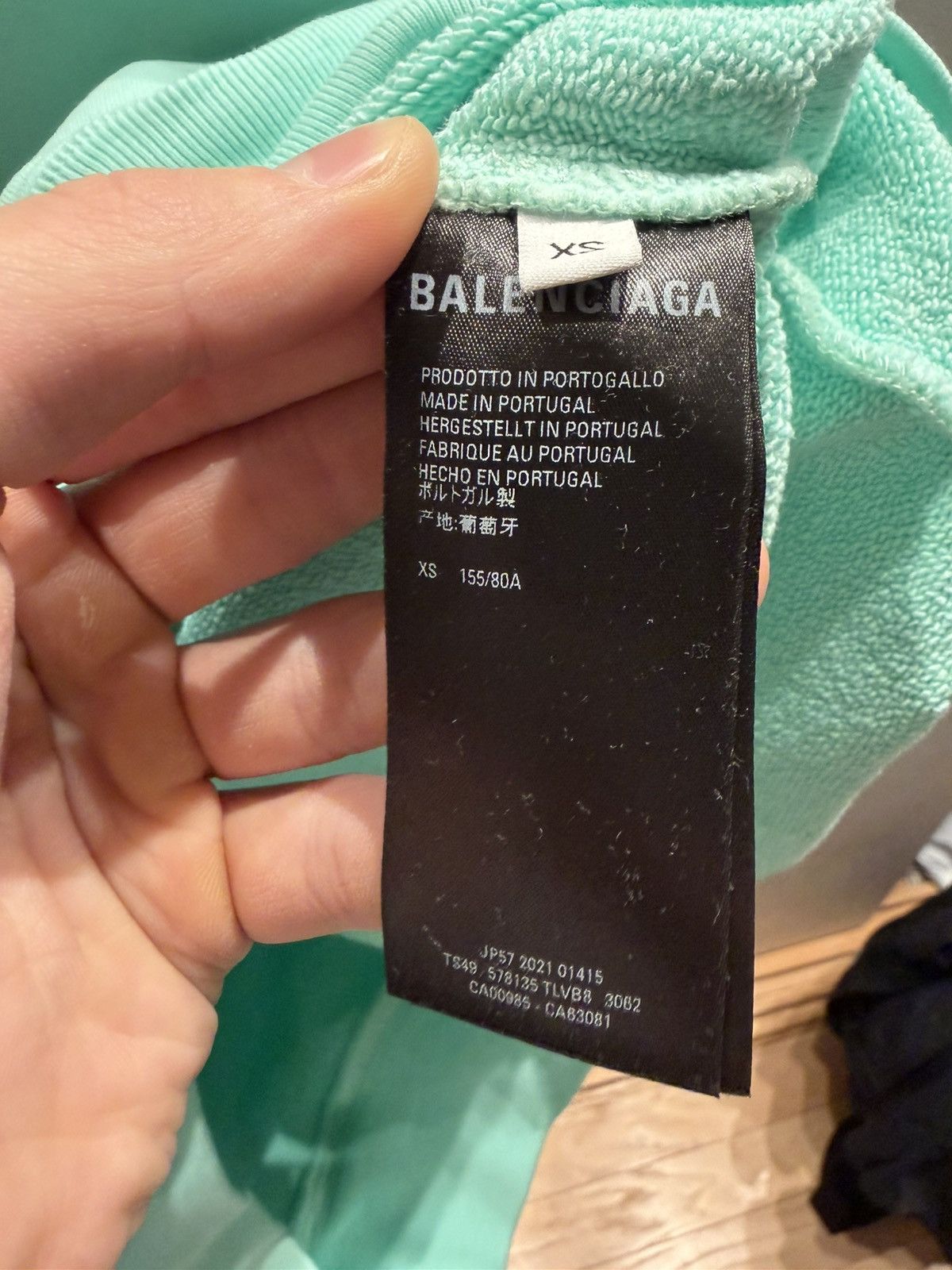 Balenciaga Balenciaga Embroidered Logo Hoodie Mint Oversized size XS Size US XS / EU 42 / 0 - 9 Thumbnail