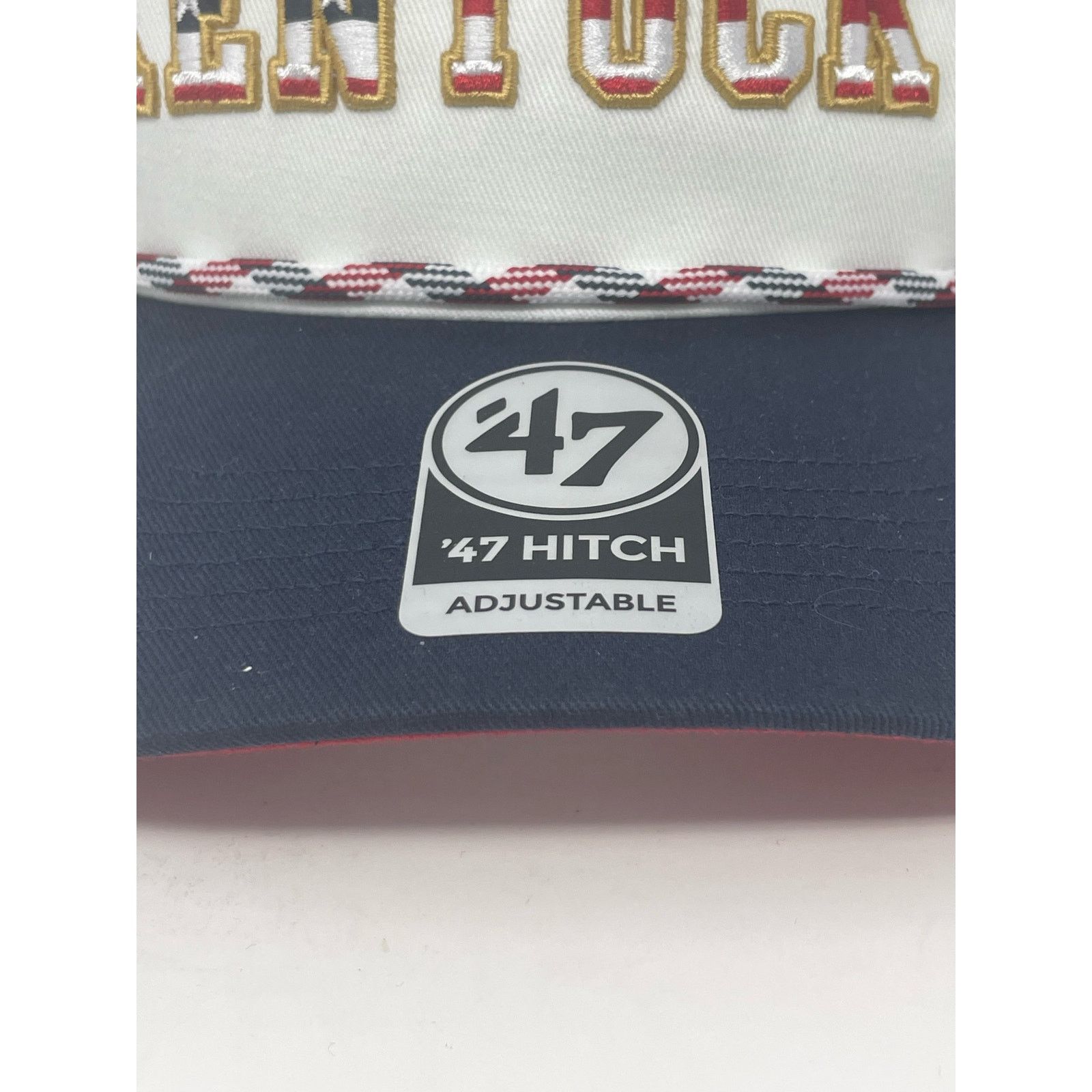 47 Brand ‘47 Men's Kentucky Wildcats White USA Flag Adjustable Hat Size ONE SIZE - 3 Thumbnail