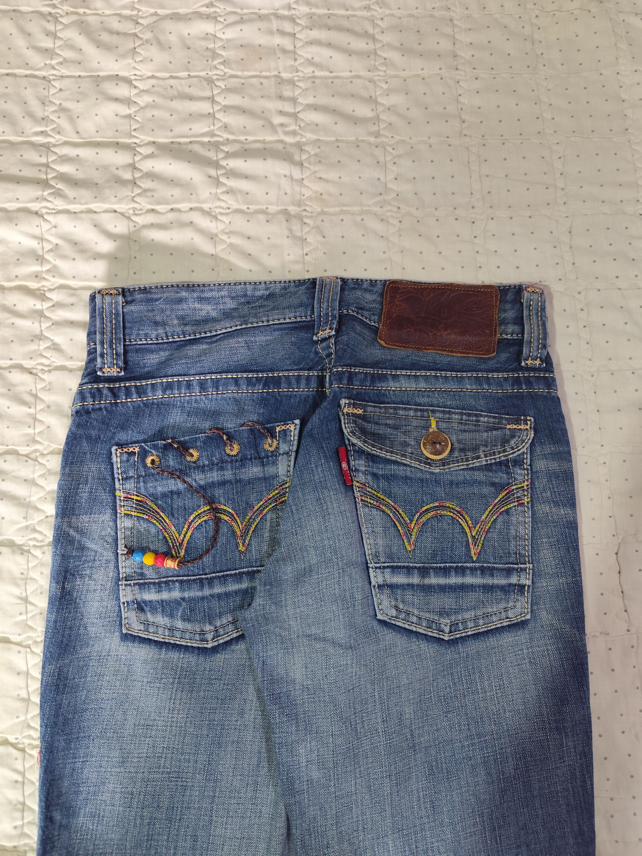 Beauty Beast × Edwin × If Six Was Nine Vintage Edwin 503 Blue Trip Washed Denim J017 Size 26" / US 2 / IT 38 - 11 Thumbnail