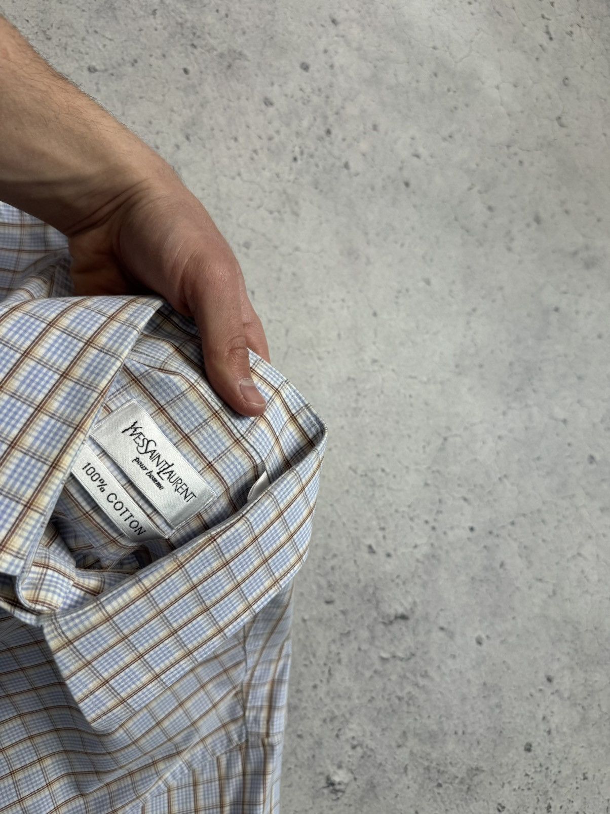 Yves Saint Laurent Yves Saint Laurent Button Up Checked Shirt Vintage YSL Size US M / EU 48-50 / 2 - 7 Thumbnail