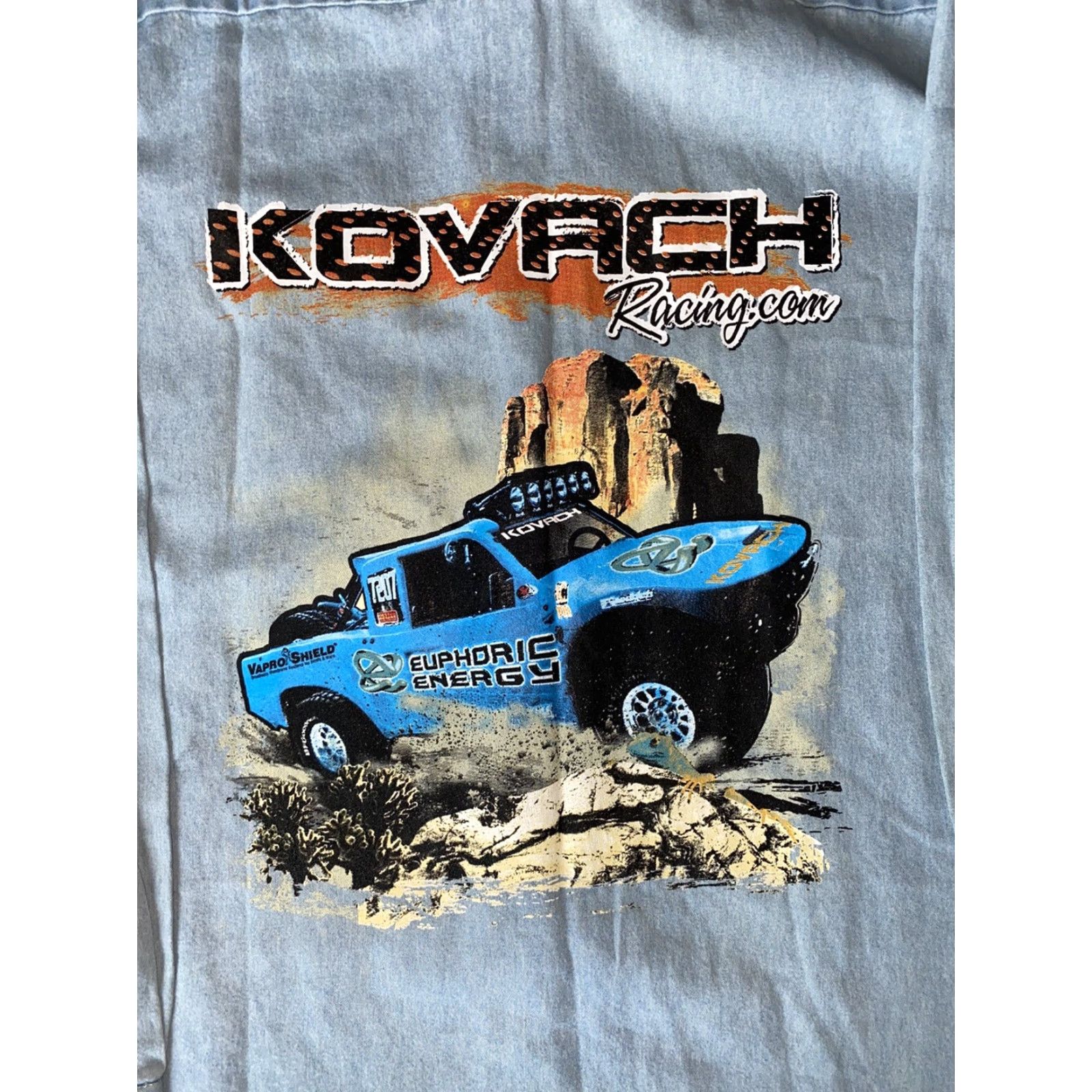 Vintage LAL Kovach Euphoric Energy Button-Down Shirt Mens 2XL Blue Racing Size US XXL / EU 58 / 5 - 5 Thumbnail