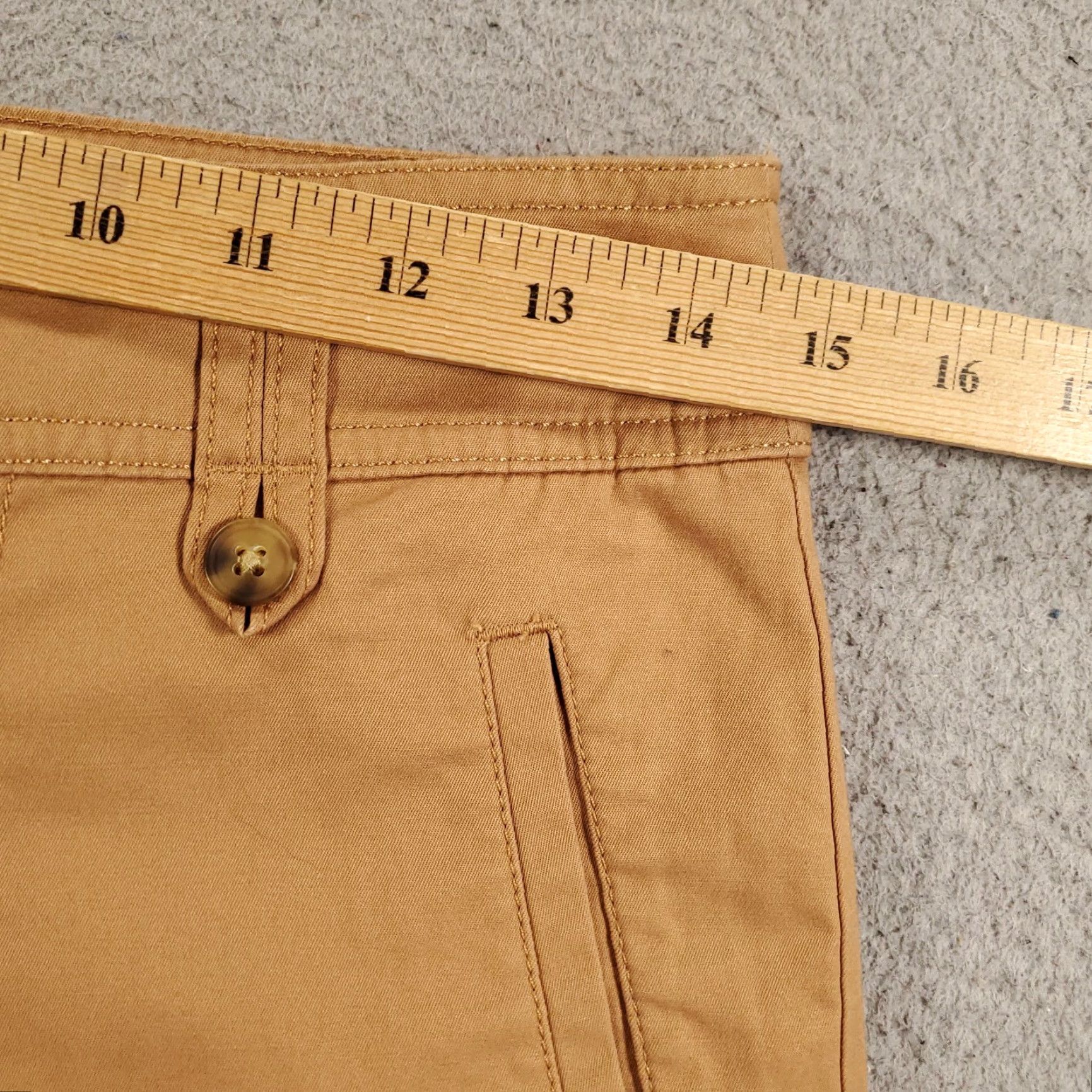 Talbots Talbots Womens Shirts Size 2 Orange Brown Chino Stretch Pockets Slash Pocket Flat Front Regular Fit Cotton Blend Spandex Size XS / US 0-2 / IT 36-38 - 2 Thumbnail