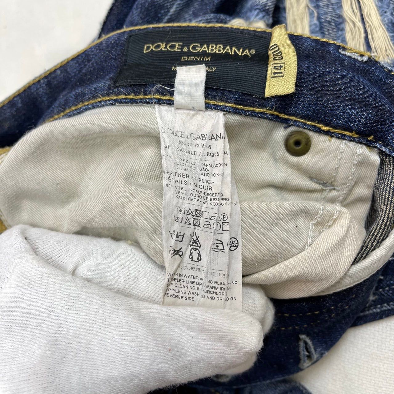Dolce & Gabbana D&G 14 GOLD Made In Italy Denim Jeans #1103/AM Size US 34 / EU 50 - 13 Thumbnail