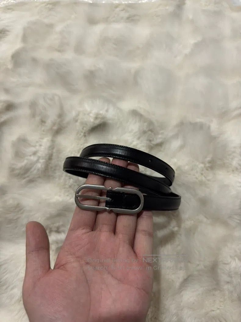 Saint Laurent Paris Saint Laurent Paris size 95 Black silver belt Size ONE SIZE - 2 Thumbnail