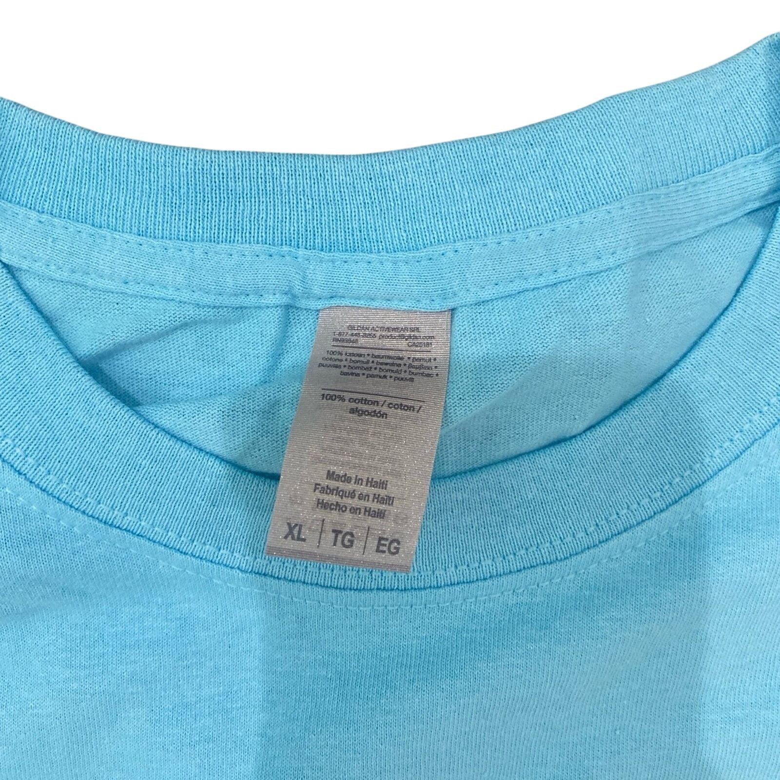 Gildan Gets Me Up in The Morning Graphic T-Shirt in Blue, Size XL Size US XL / EU 56 / 4 - 3 Thumbnail