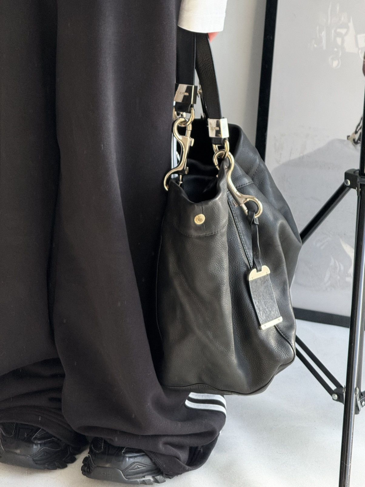 VINTAGE JIMMY CHOO Genuine Leather BALENCIAGA STYLE CITY BAG
