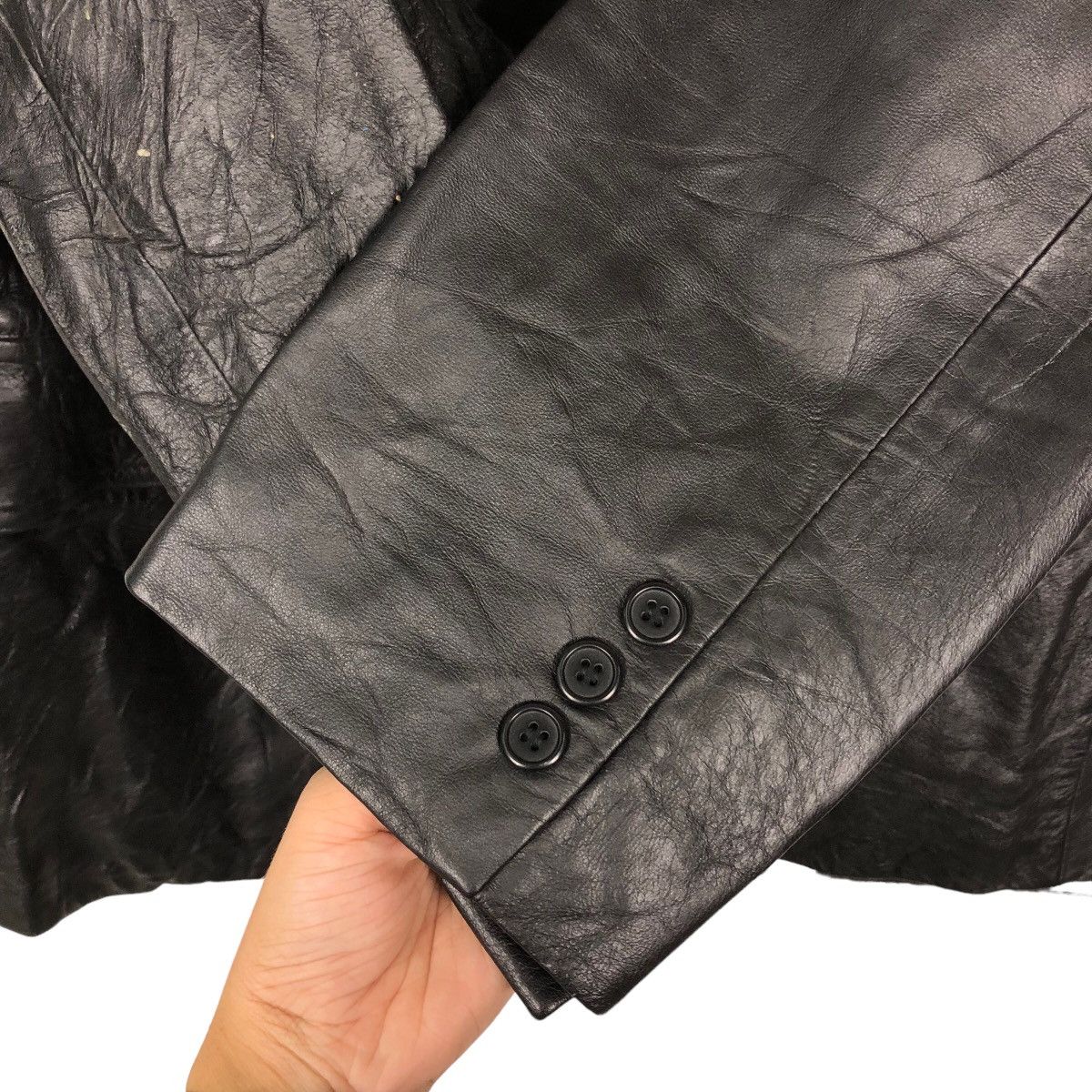 Balmain 🔥90’s Vintage Chore Leather Jacket Balmain Paris Size US M / EU 48-50 / 2 - 12 Thumbnail