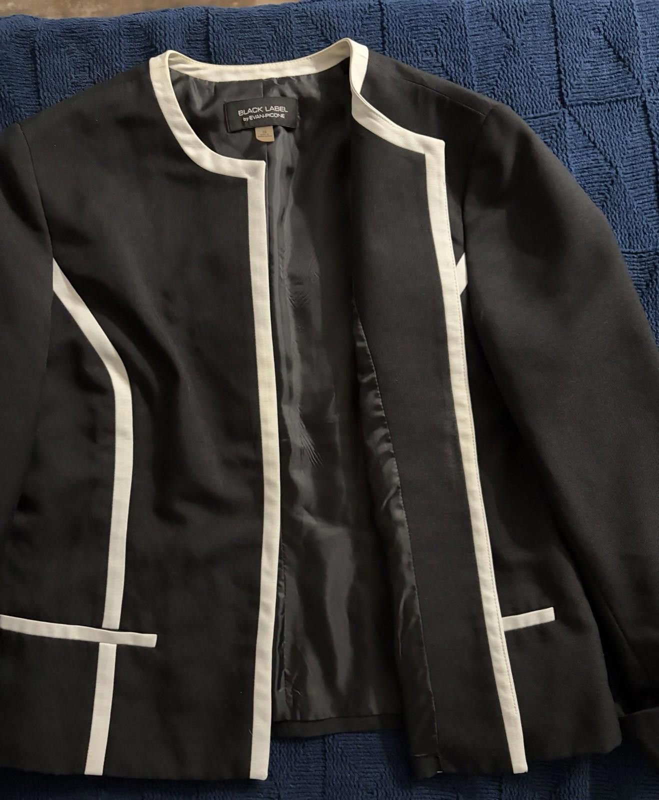 Evan Picone Evan Picone Blazer Size 14 Black Label Jacket White Women Size XL / US 12-14 / IT 48-50 - 3 Thumbnail