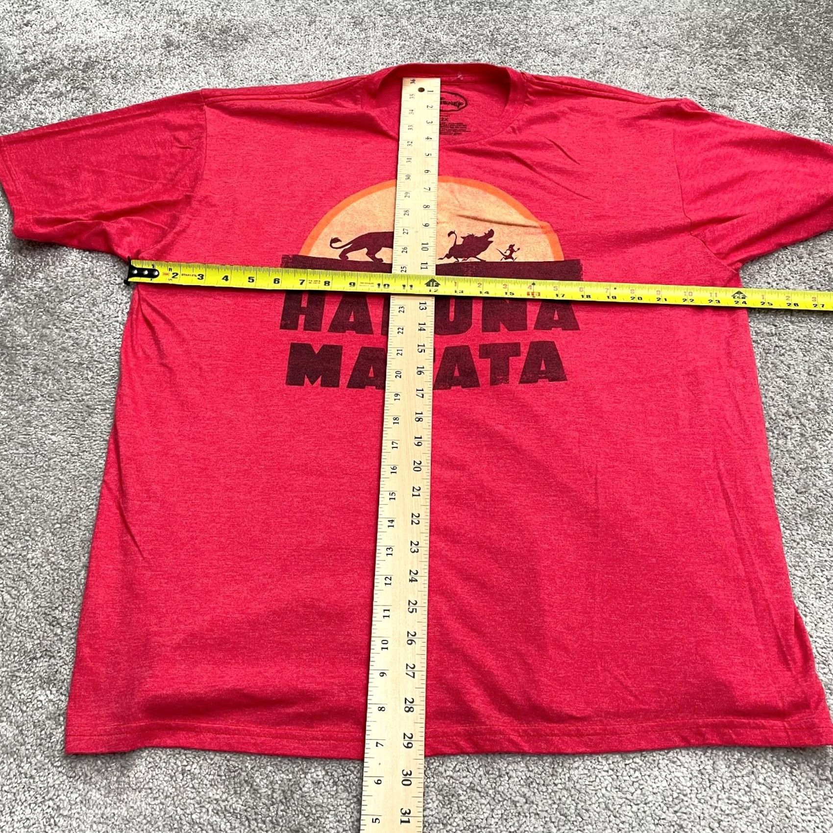 Disney Disney Lion King Hakuna Matata T-Shirt Women 2X Red Crew Neck Graphic Casual Tee Size XXL / US 16-18 / IT 52-54 - 5 Thumbnail