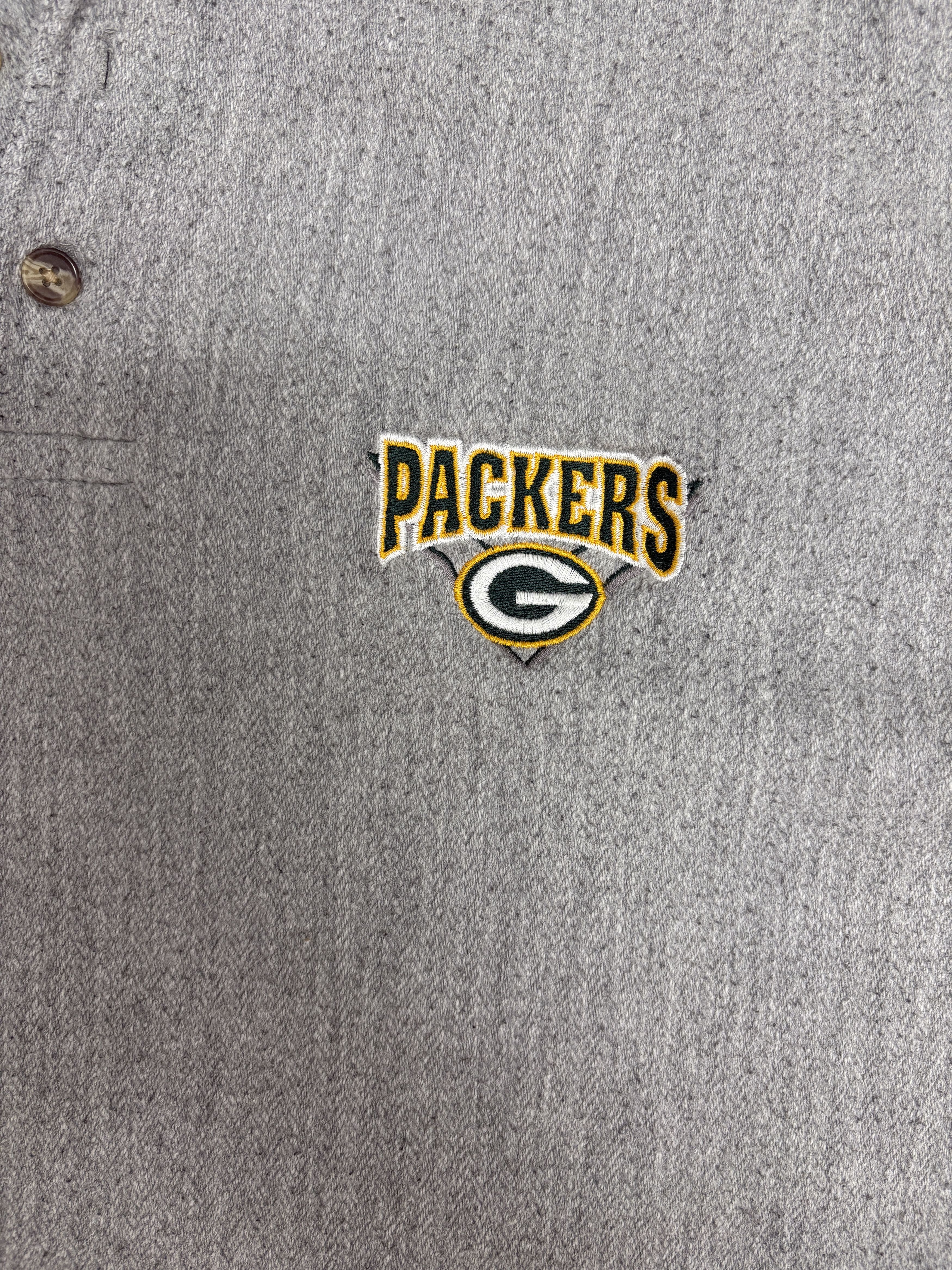 Vintage Green Bay Packers Embroidered Vintage Quarter Button Sweater Size US L / EU 52-54 / 3 - 2 Thumbnail