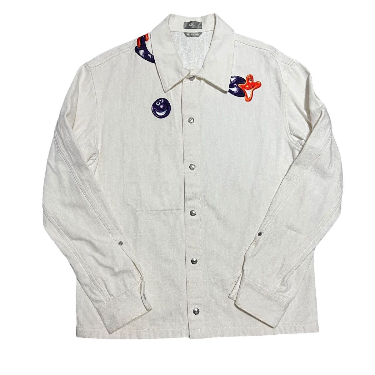 Dior DIOR × Kenny Scharf 2021SS Oblique Lining White Denim Jacket Size US M / EU 48-50 / 2 - 1 Thumbnail
