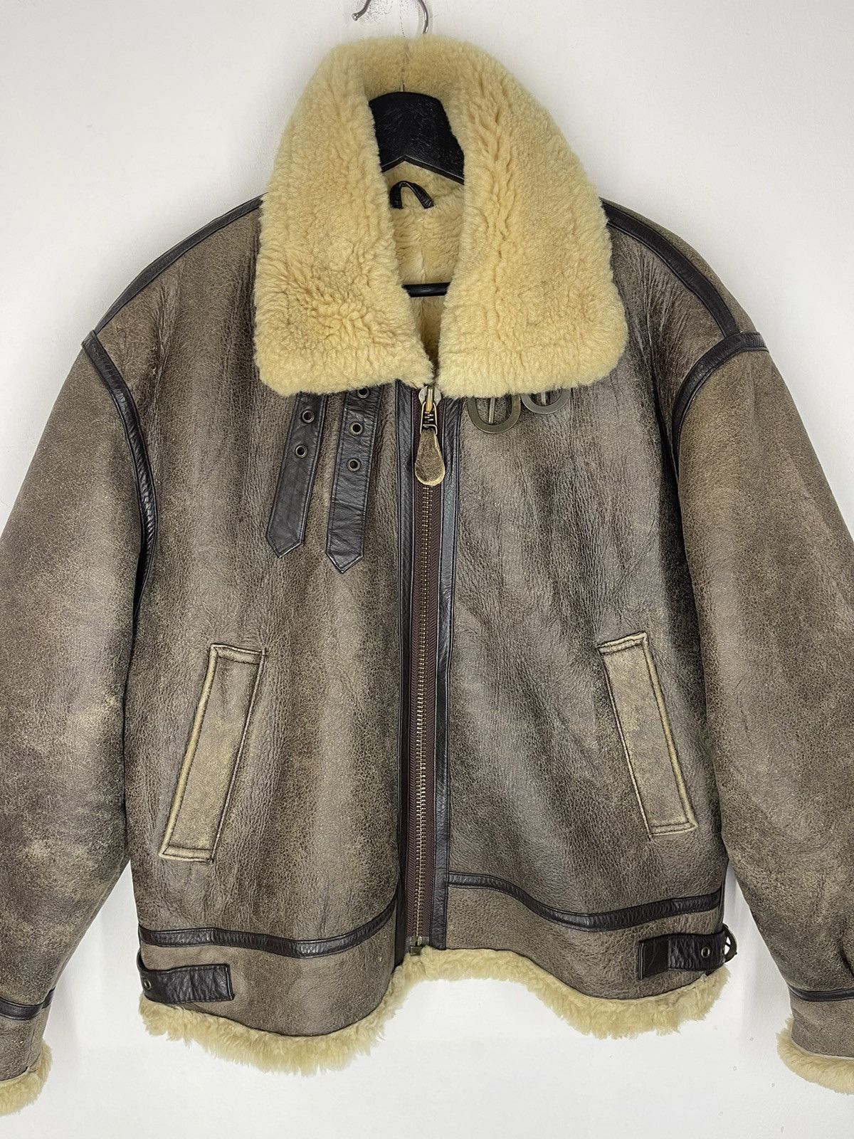 Vintage Vintage POTTAR B-3 Shearling Lambskin Jacket USA Pride Size US L / EU 52-54 / 3 - 4 Thumbnail