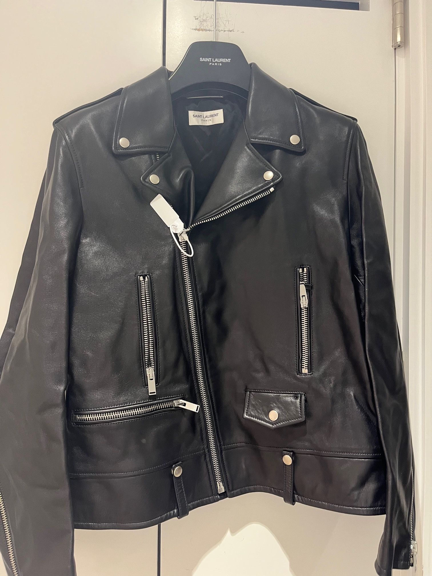 Yves Saint Laurent Yves Saint Laurent Biker Jacket Size 52 NWT MSRP 4200 Euros Size US L / EU 52-54 / 3 - 1 Thumbnail
