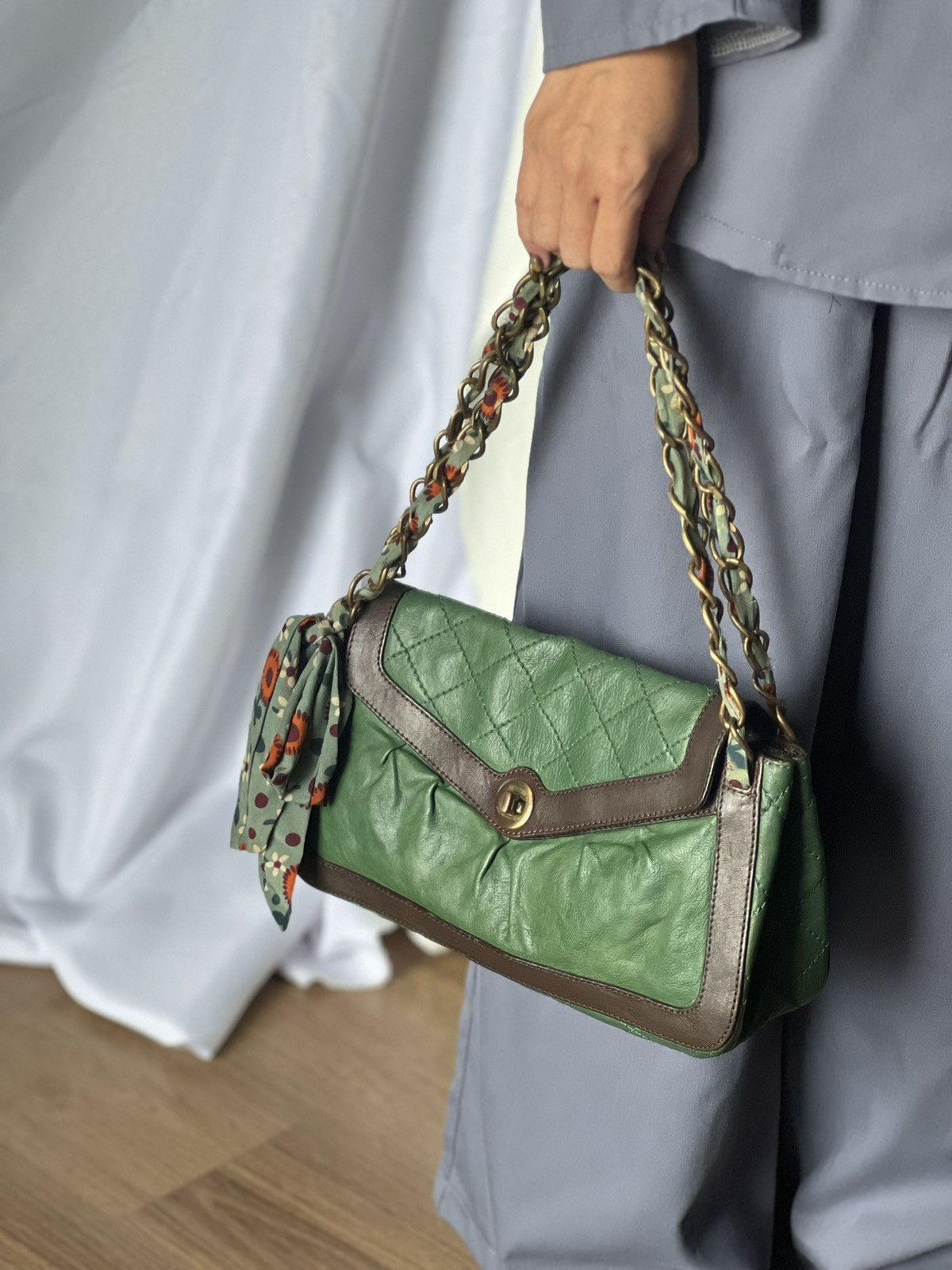 Moschino Moschino “Chain Scarf Green” Shoulder Bag Size ONE SIZE - 23 Thumbnail