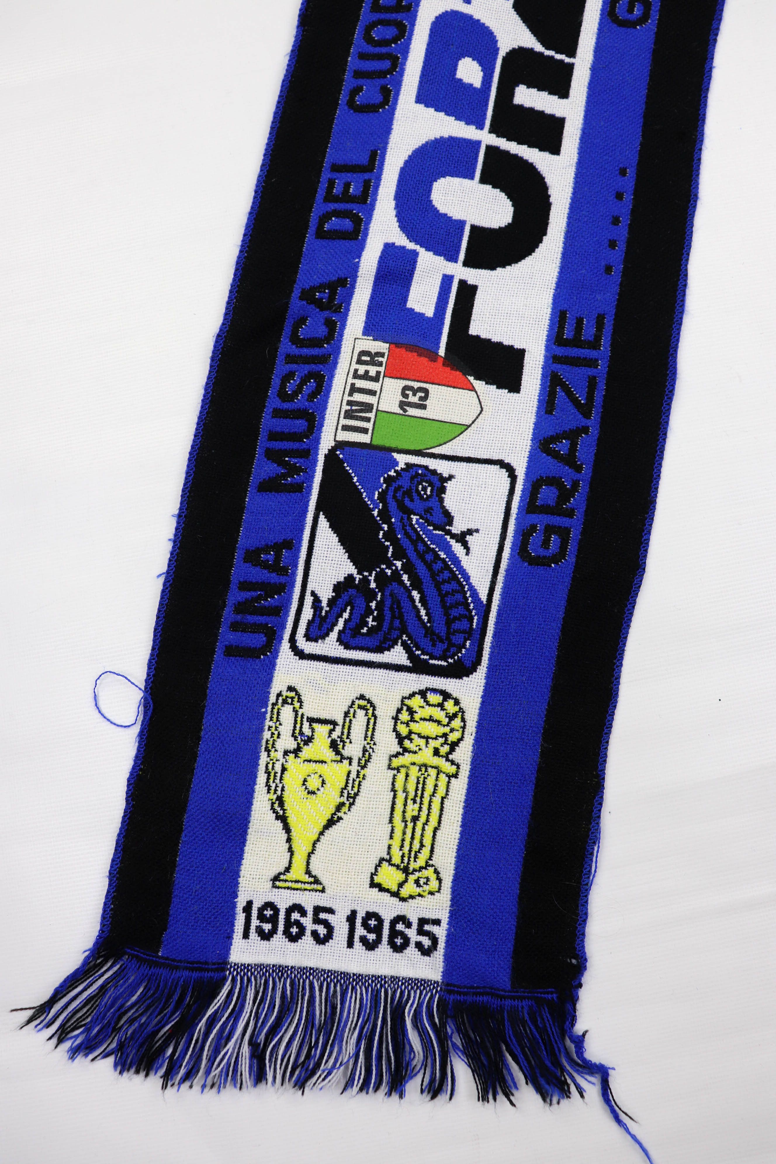 Vintage Vintage Forza Inter Blue Distressed Soccer Football Scarf Size ONE SIZE - 5 Thumbnail