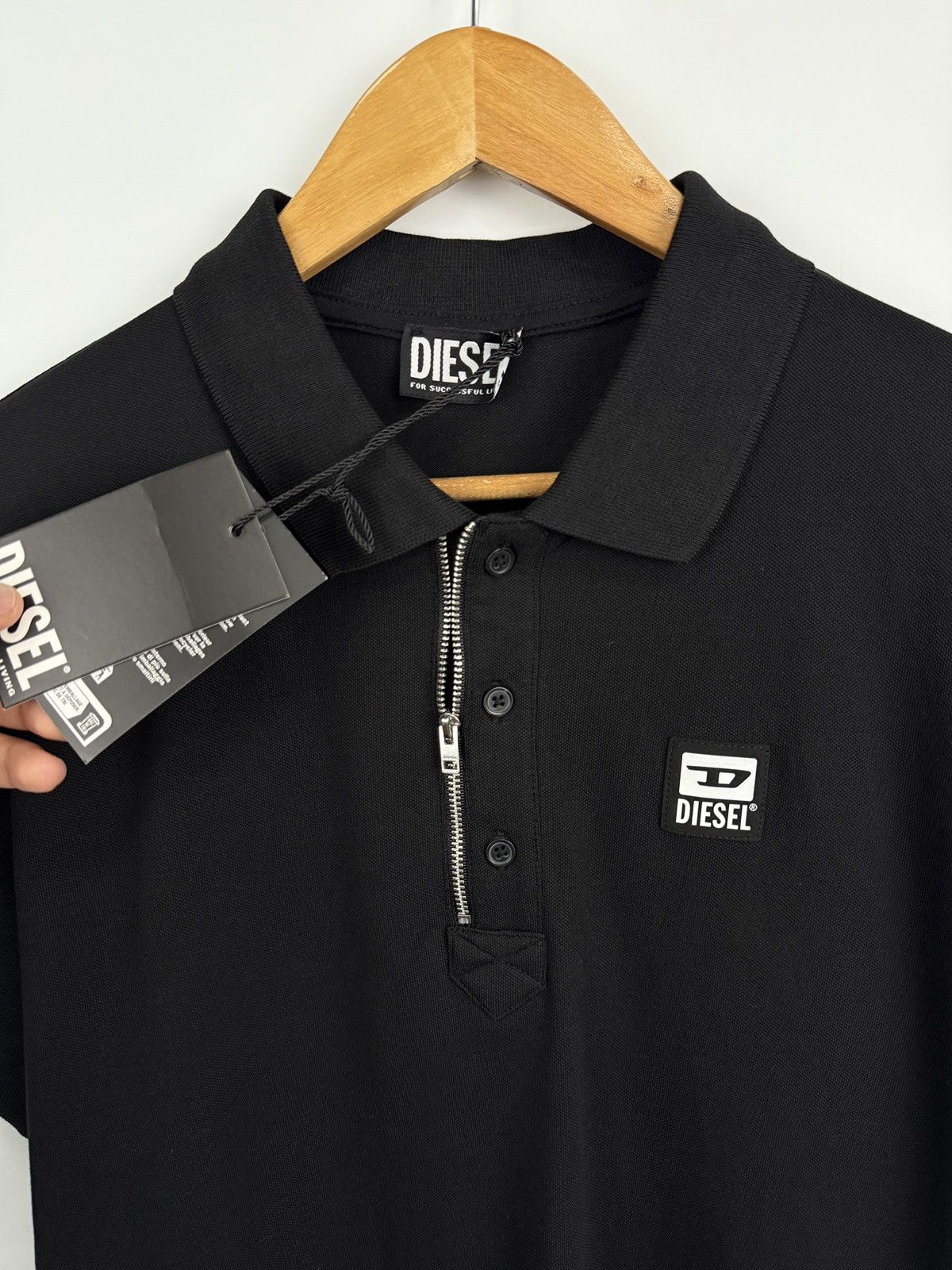 Diesel 🇺🇸❗️NEW Diesel Classic Zip Polo T-Shirt Opium Style Rare Size US XL / EU 56 / 4 - 8 Thumbnail